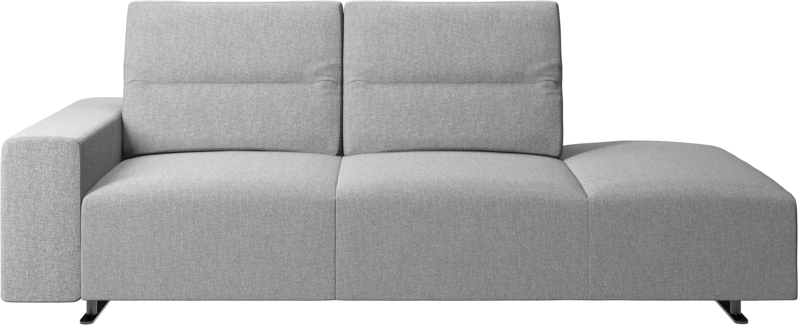Hampton Sofa mit verstellbarem Rücken- und Loungemodul auf der rechten Seite, Armlehne links