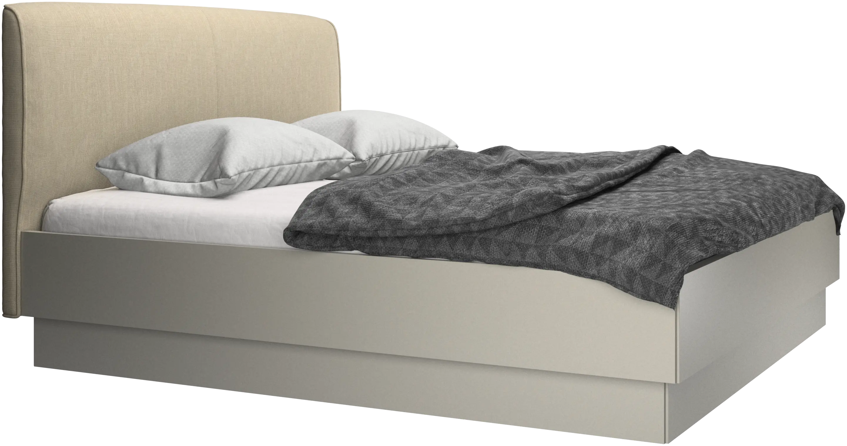 Houston, upholstered bed with storage