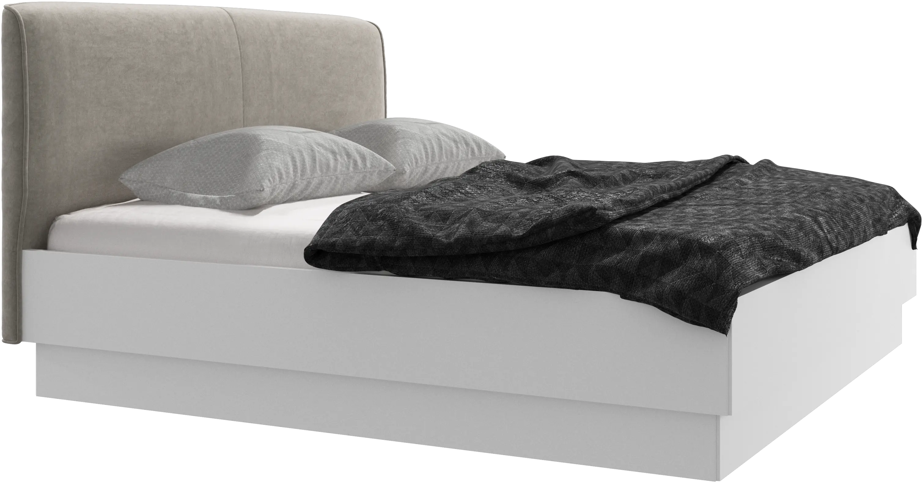Houston, upholstered bed with storage