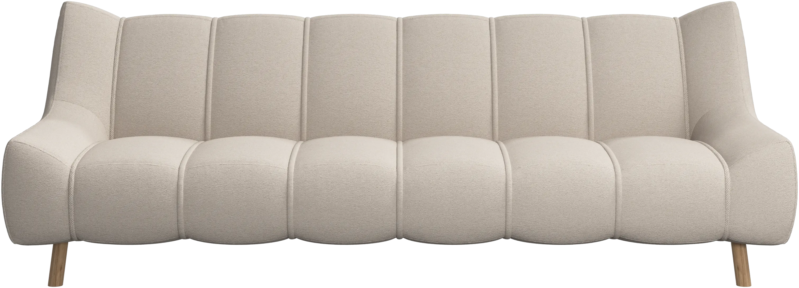 Nawabari 3 seater sofa, wooden leg