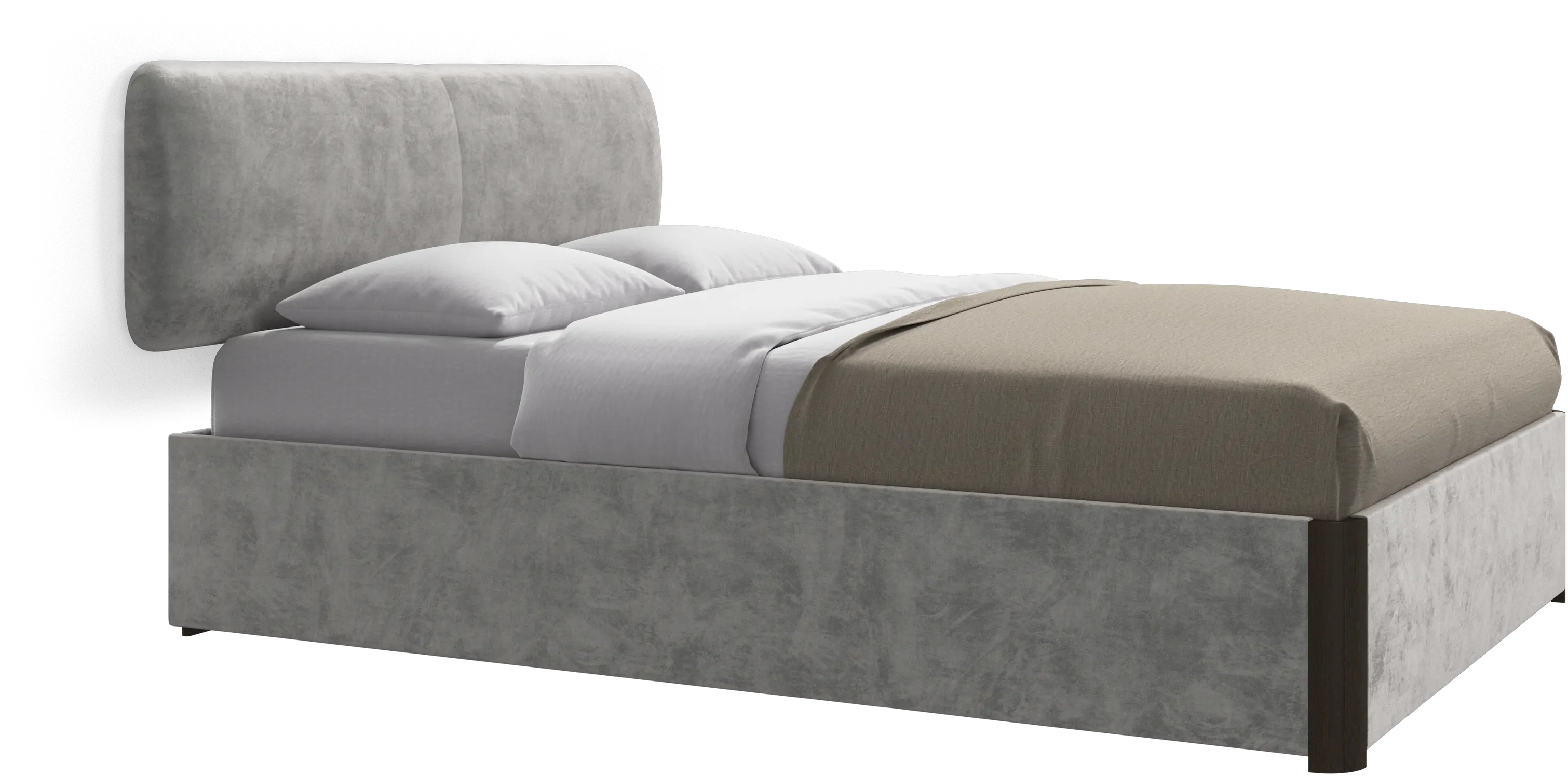 Element Bett, wandmontiertes Kopfteil, mit Lattenrost und Aufbewahrungslösung, exkl. Matratze