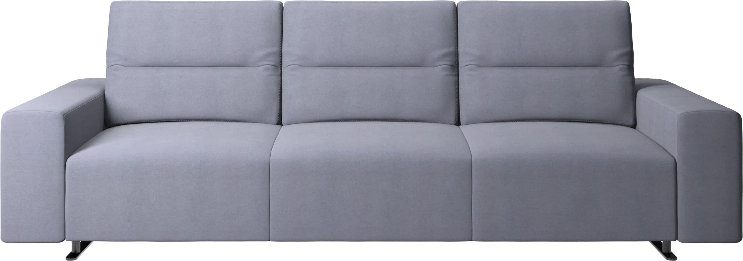 Sofá Hampton com encosto ajustável e armazenamento na lateral direita