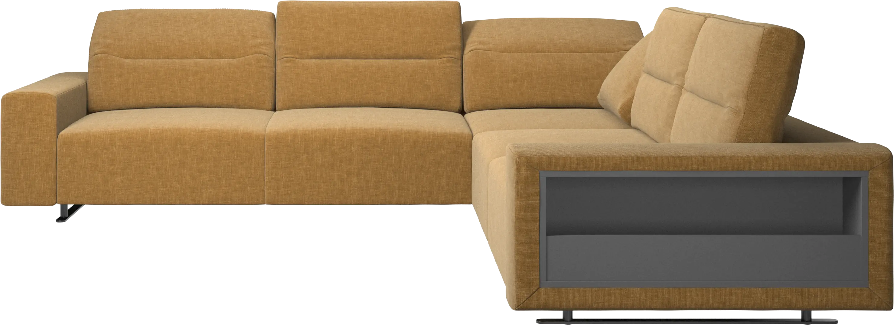 Hampton corner sofa with adjustable back and storage