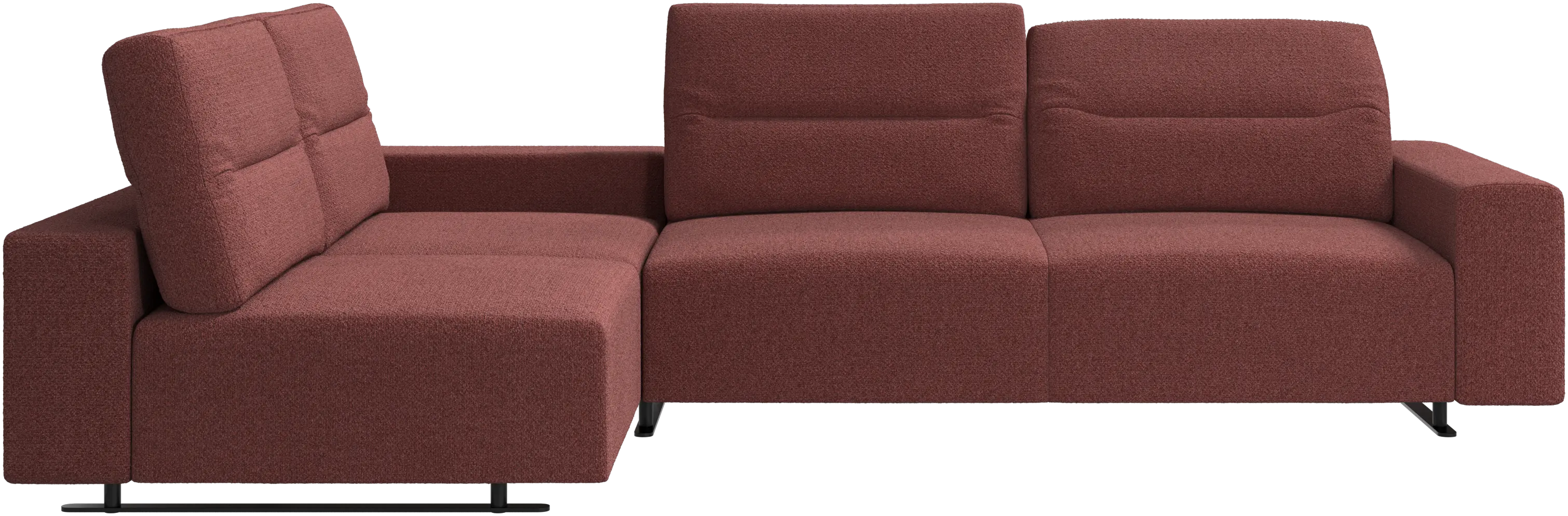 Hampton corner sofa with adjustable back and storage on right side