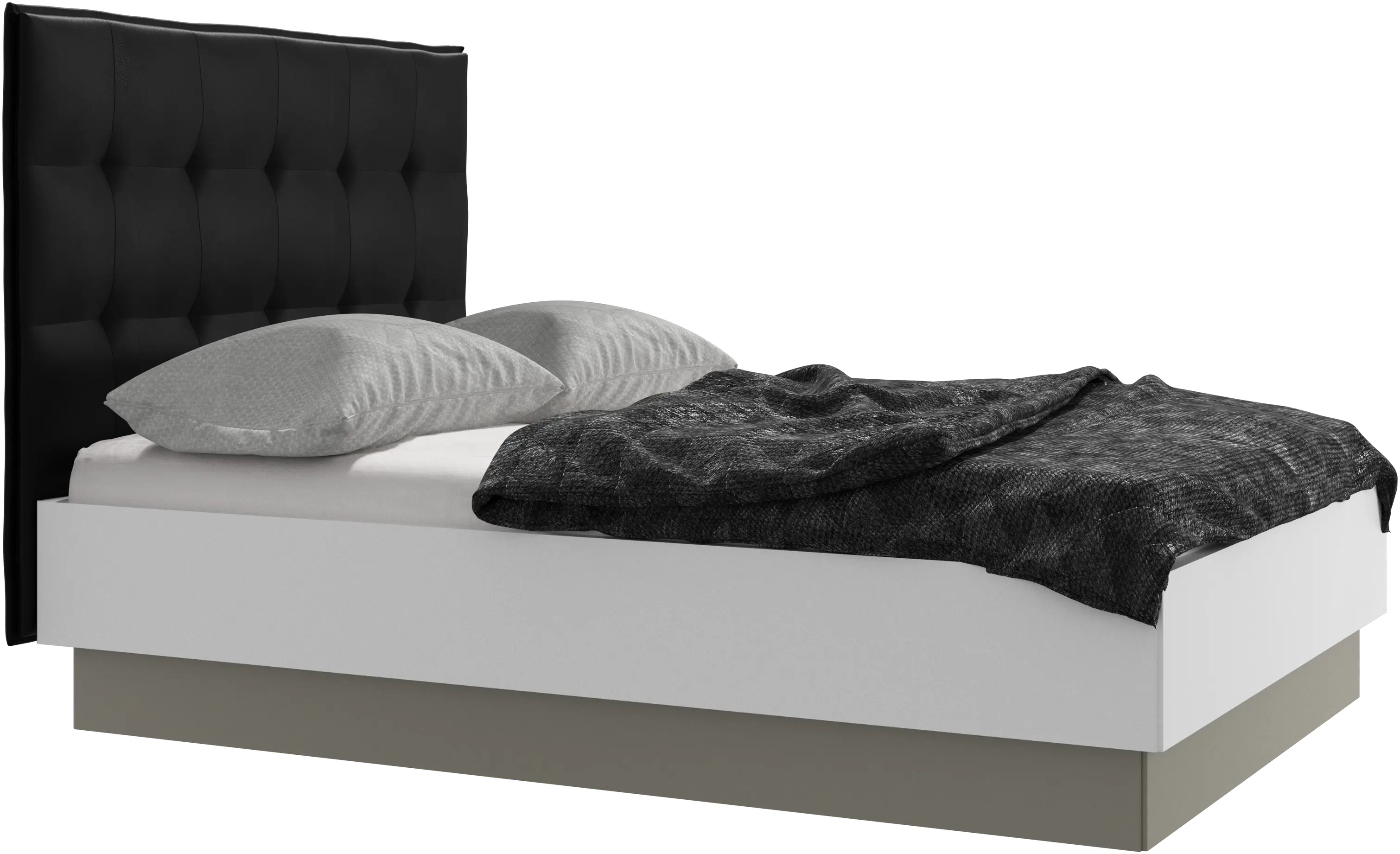 Lugano storage bed with lift-up frame and slats, excl. mattress