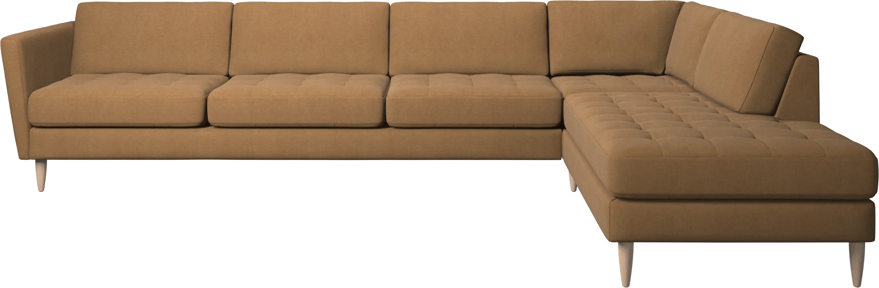 Osaka corner sofa with lounging unit, tufted seat