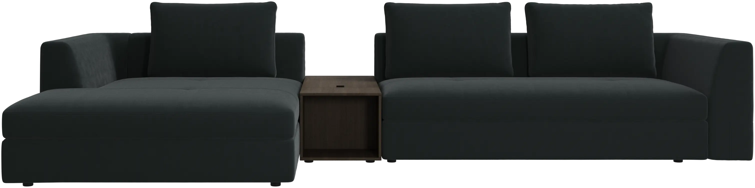 Bergamo chaise longue sofa with storage