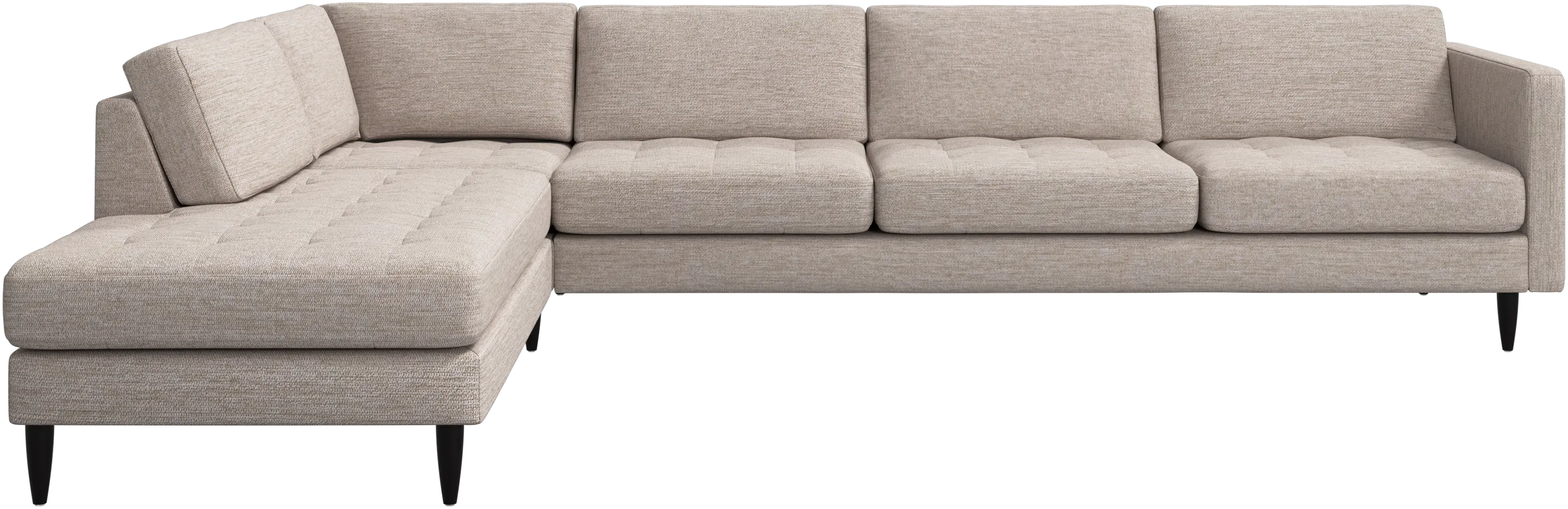 Canapé d'angle Osaka avec chaise longue, assise capitonnée
