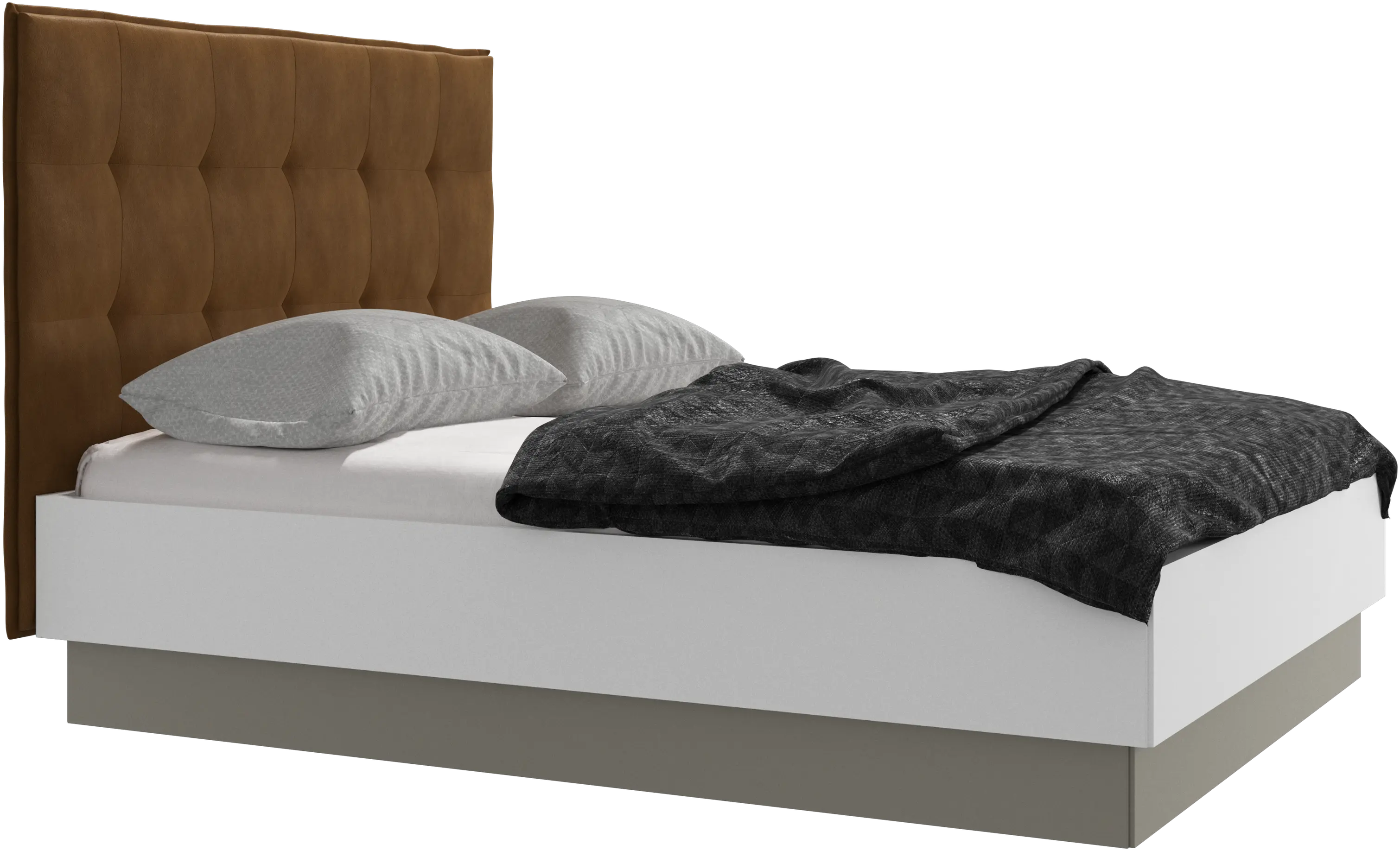 Lugano storage bed with lift-up frame and slats, excl. mattress