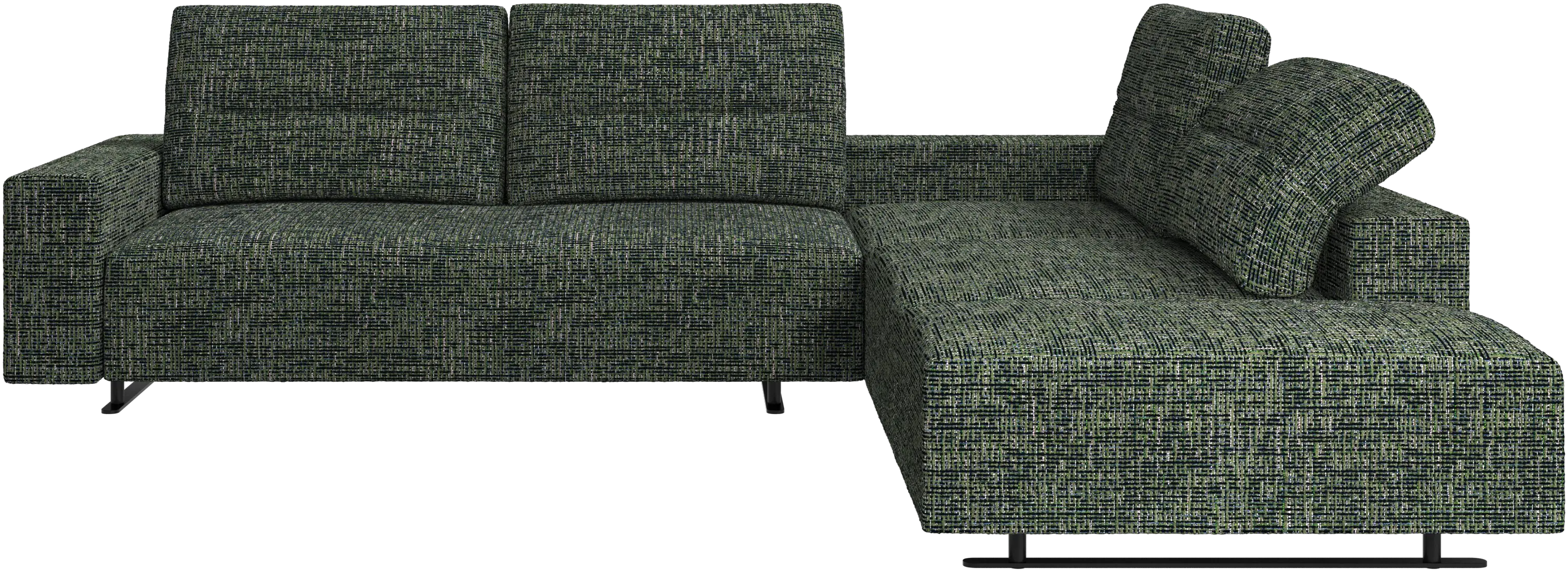 Hampton corner sofa with adjustable back and lounging unit