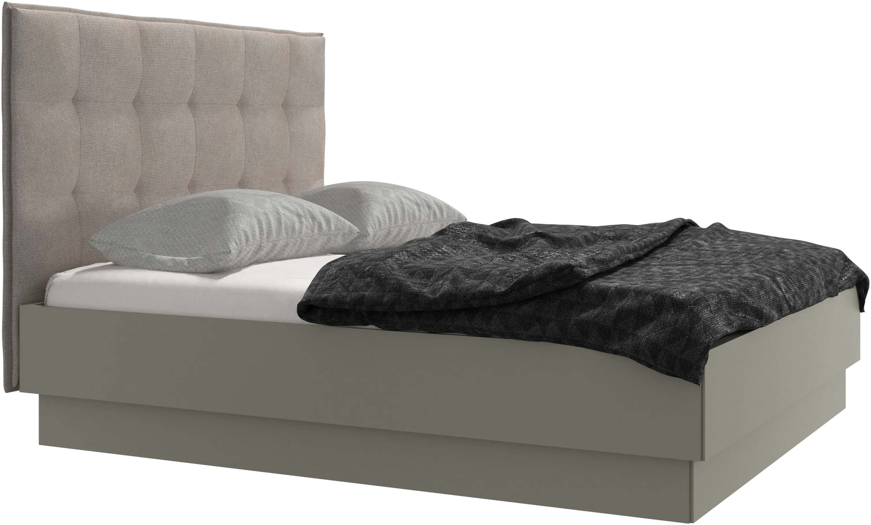 Cama con canapé Lugano, estructura elevable y tablado, no incluye colchón