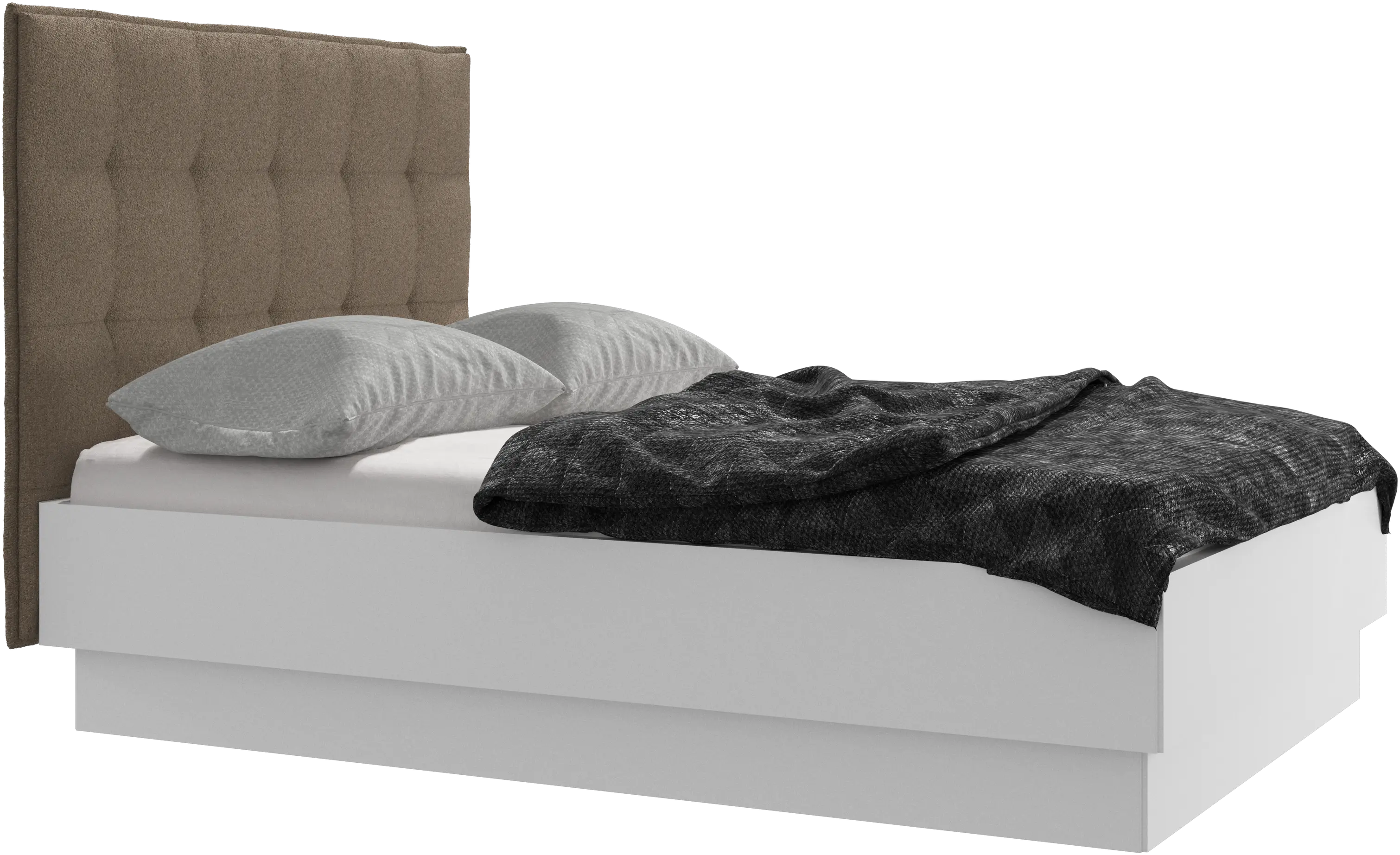 Lugano storage bed with lift-up frame and slats, excl. mattress