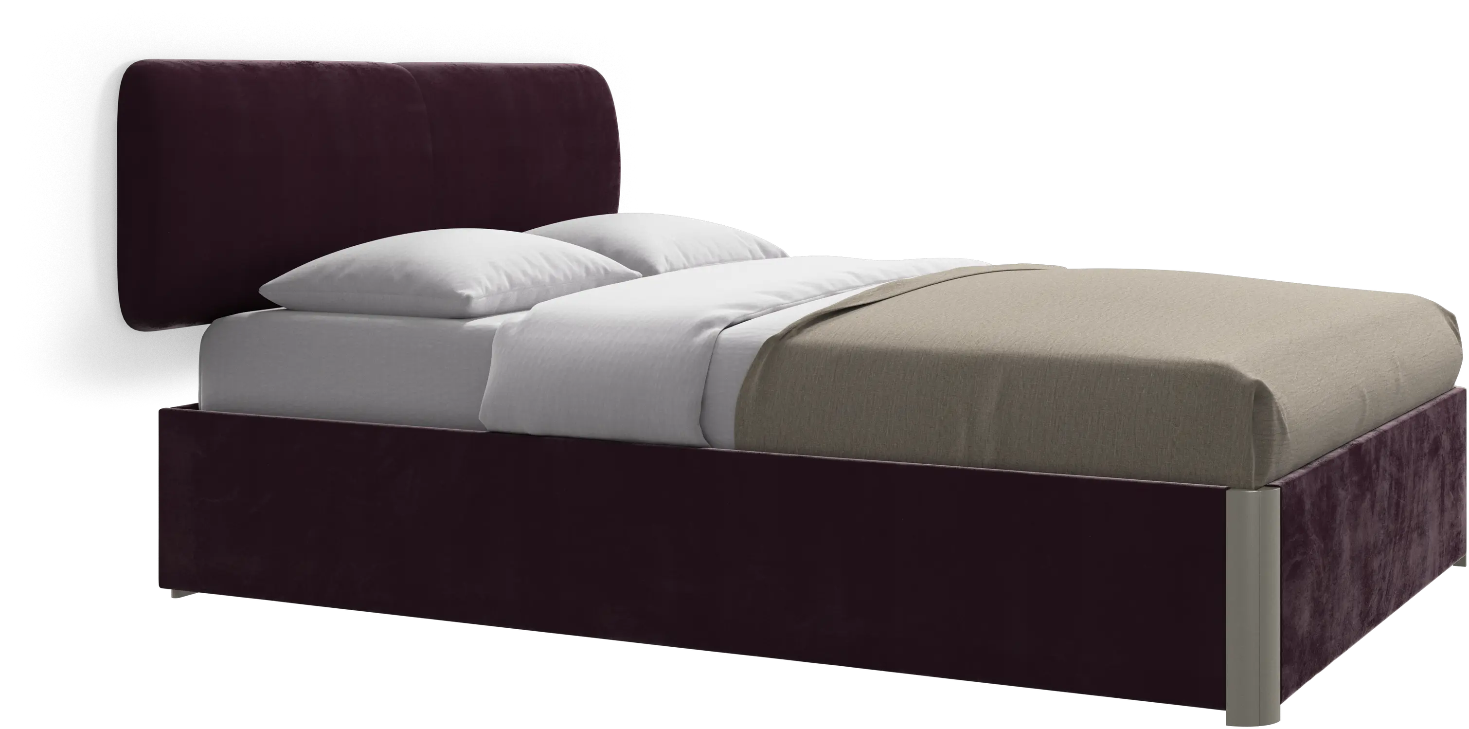 Element bed, wall-mounted headboard, with slats, excl. mattress