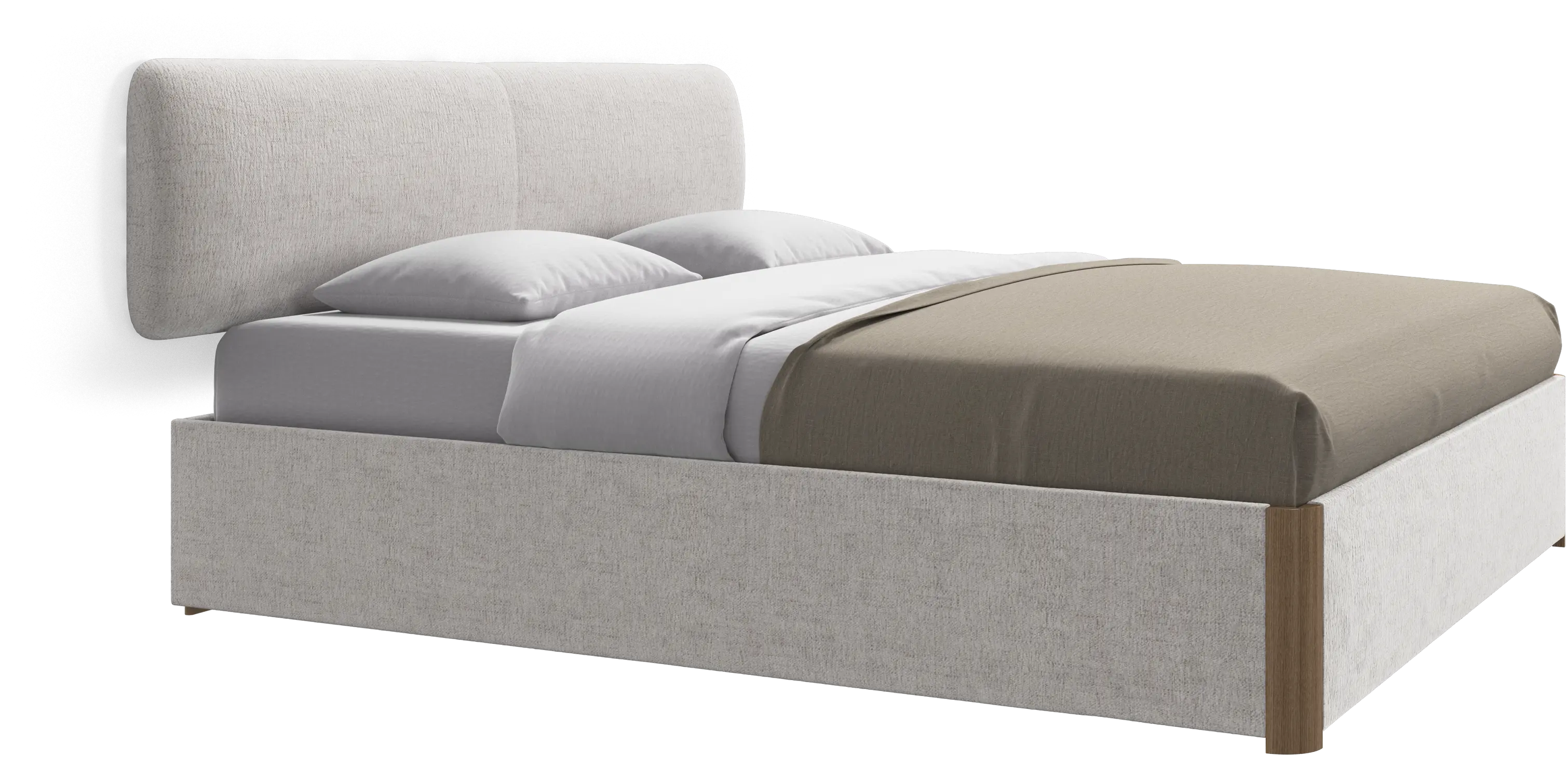 Element bed, wall-mounted headboard, with slats, excl. mattress
