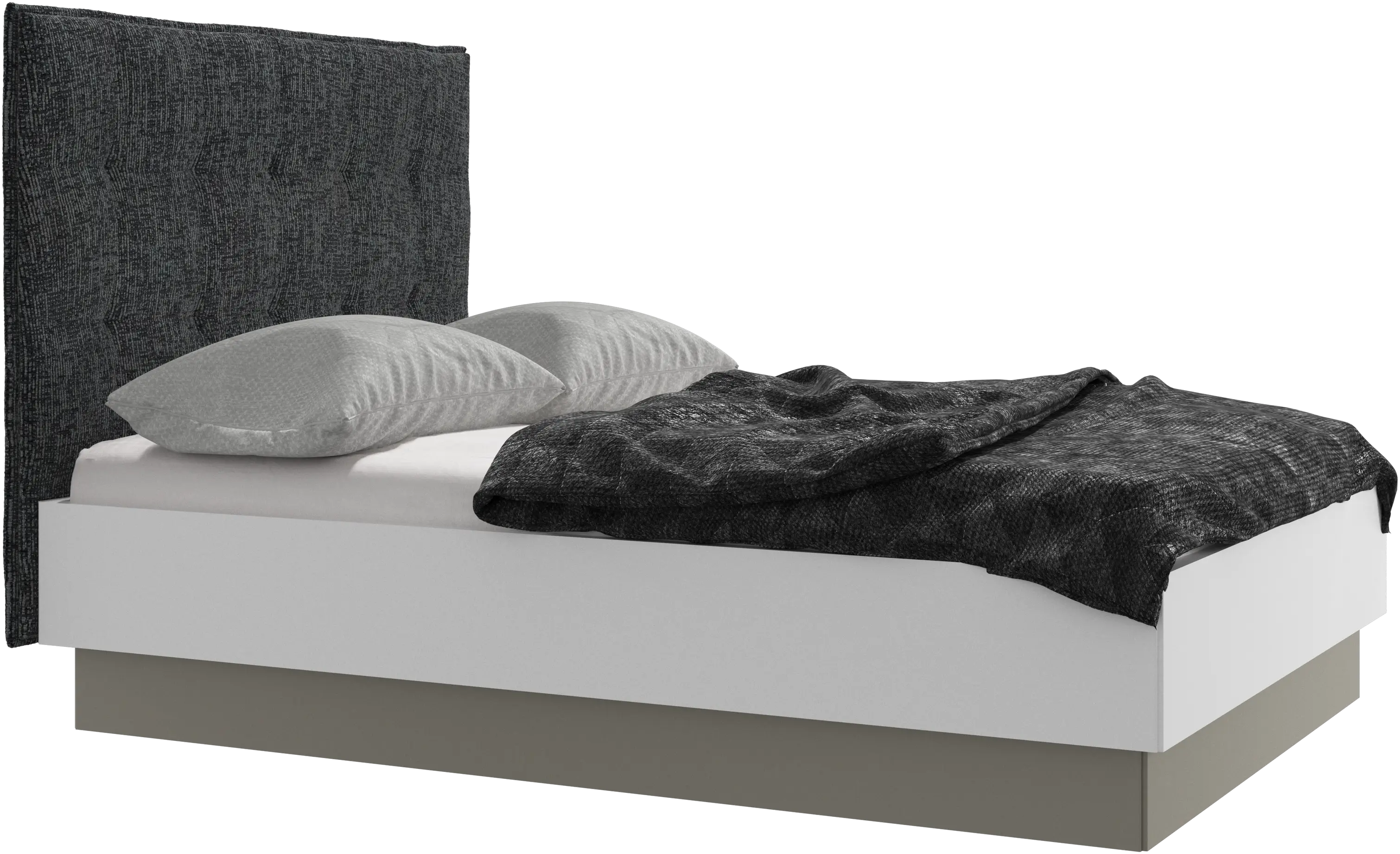 Cama con canapé Lugano, estructura elevable y tablado, no incluye colchón