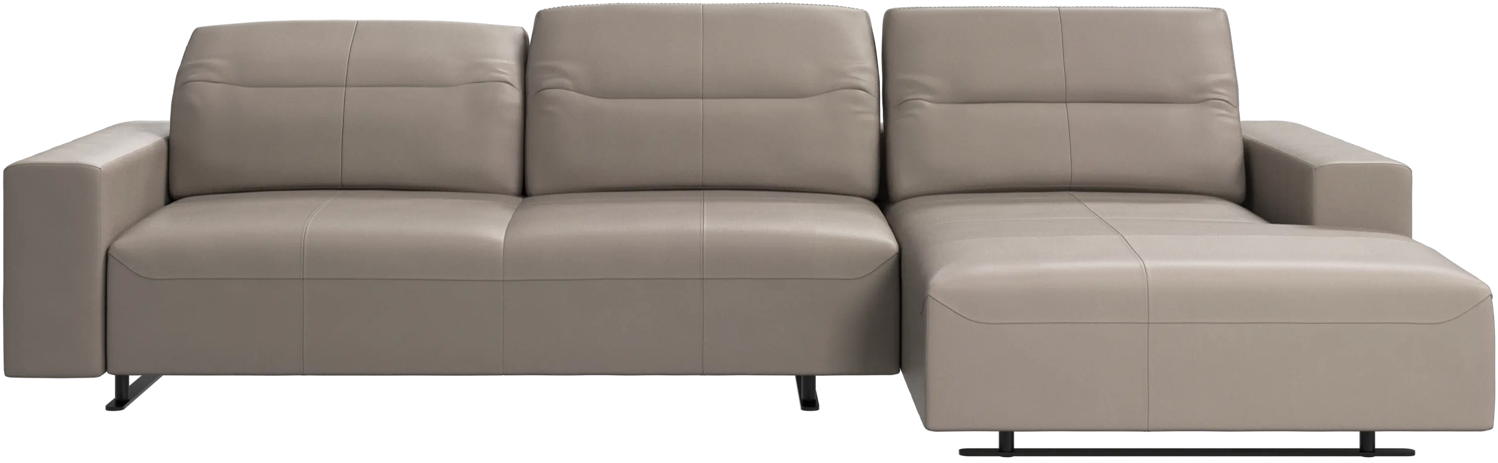 Hampton sofa with adjustable back, resting unit and storage both sides