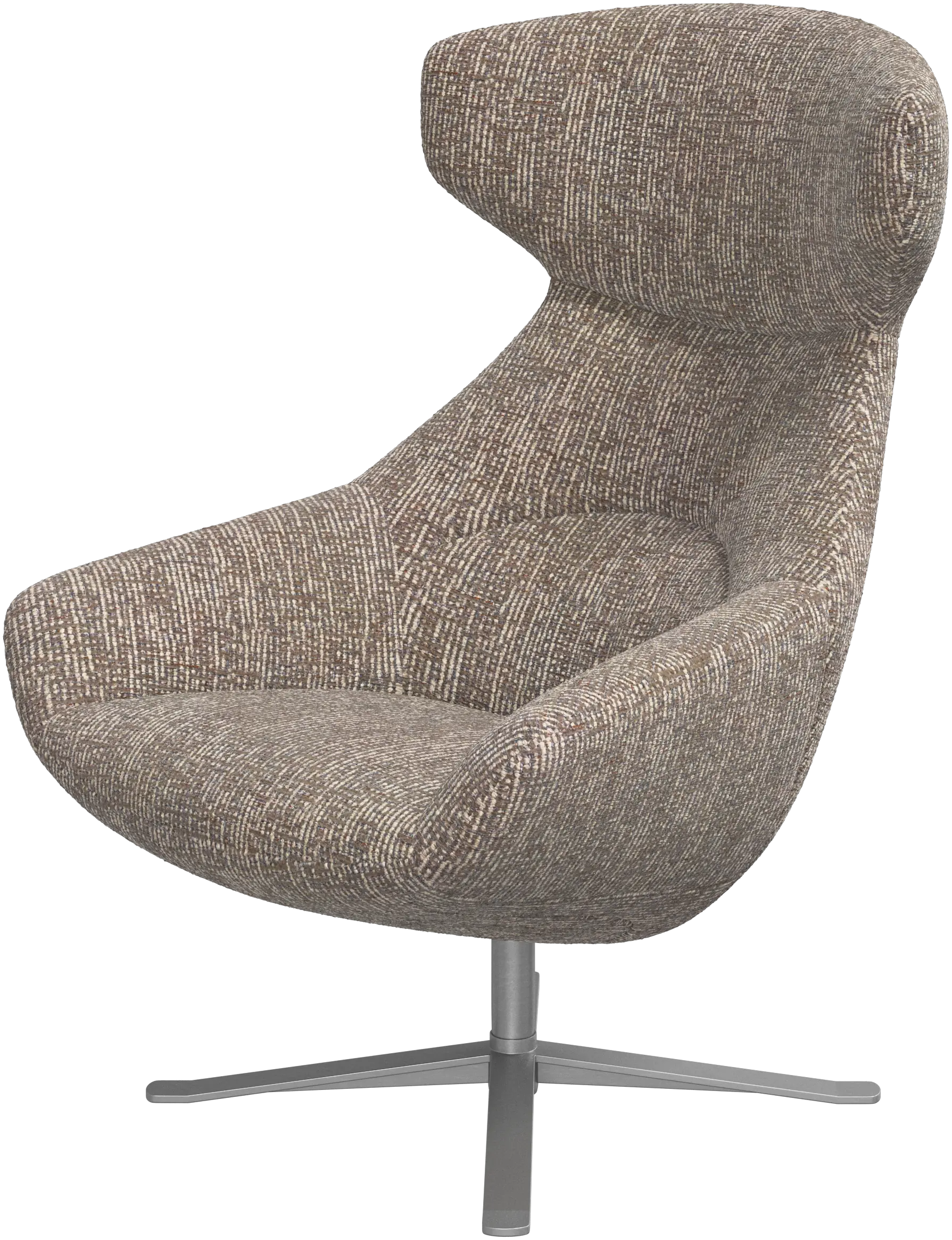 Porto chair with reclining back function and swivel base