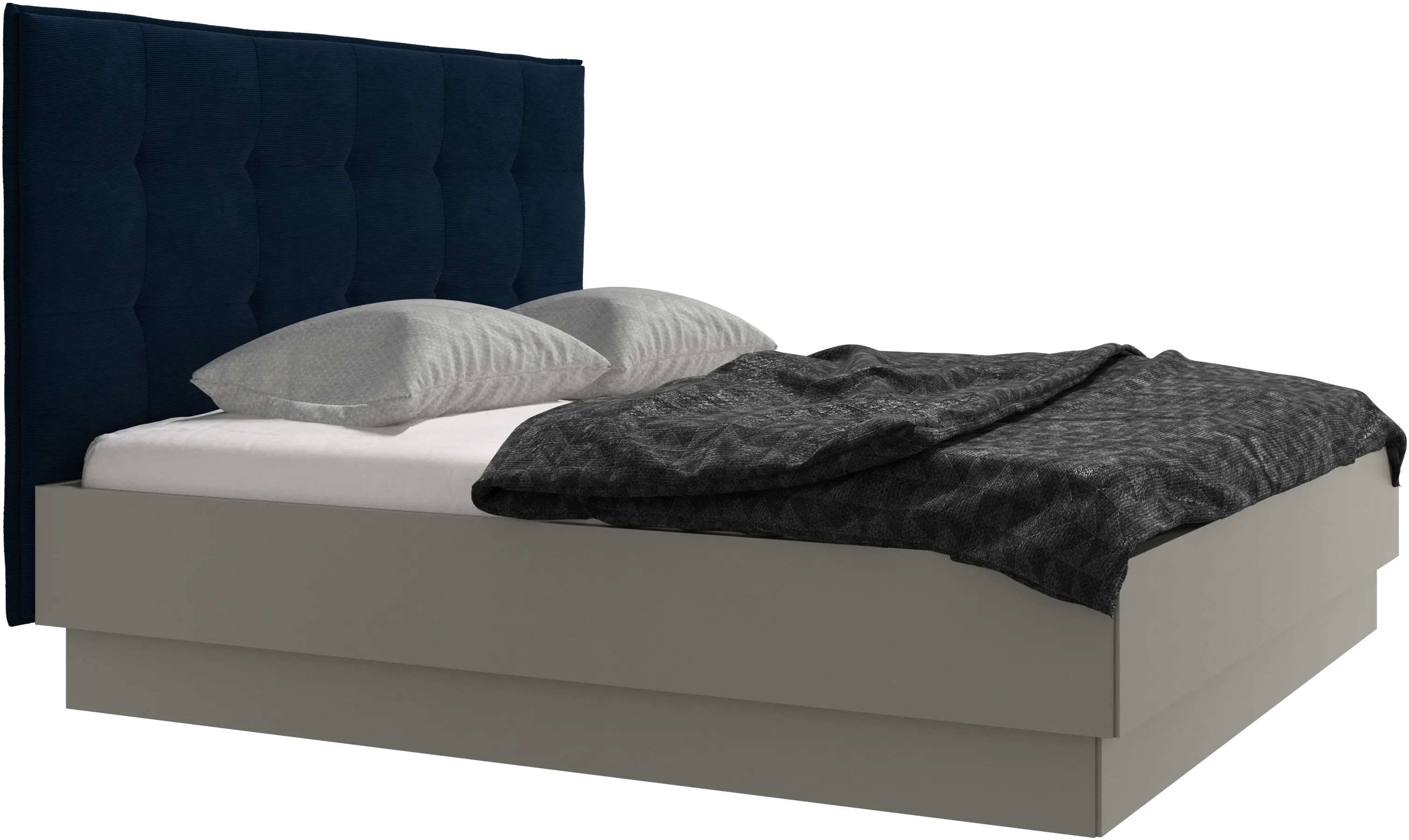 Lugano storage bed with lift-up frame and slats, excl. mattress