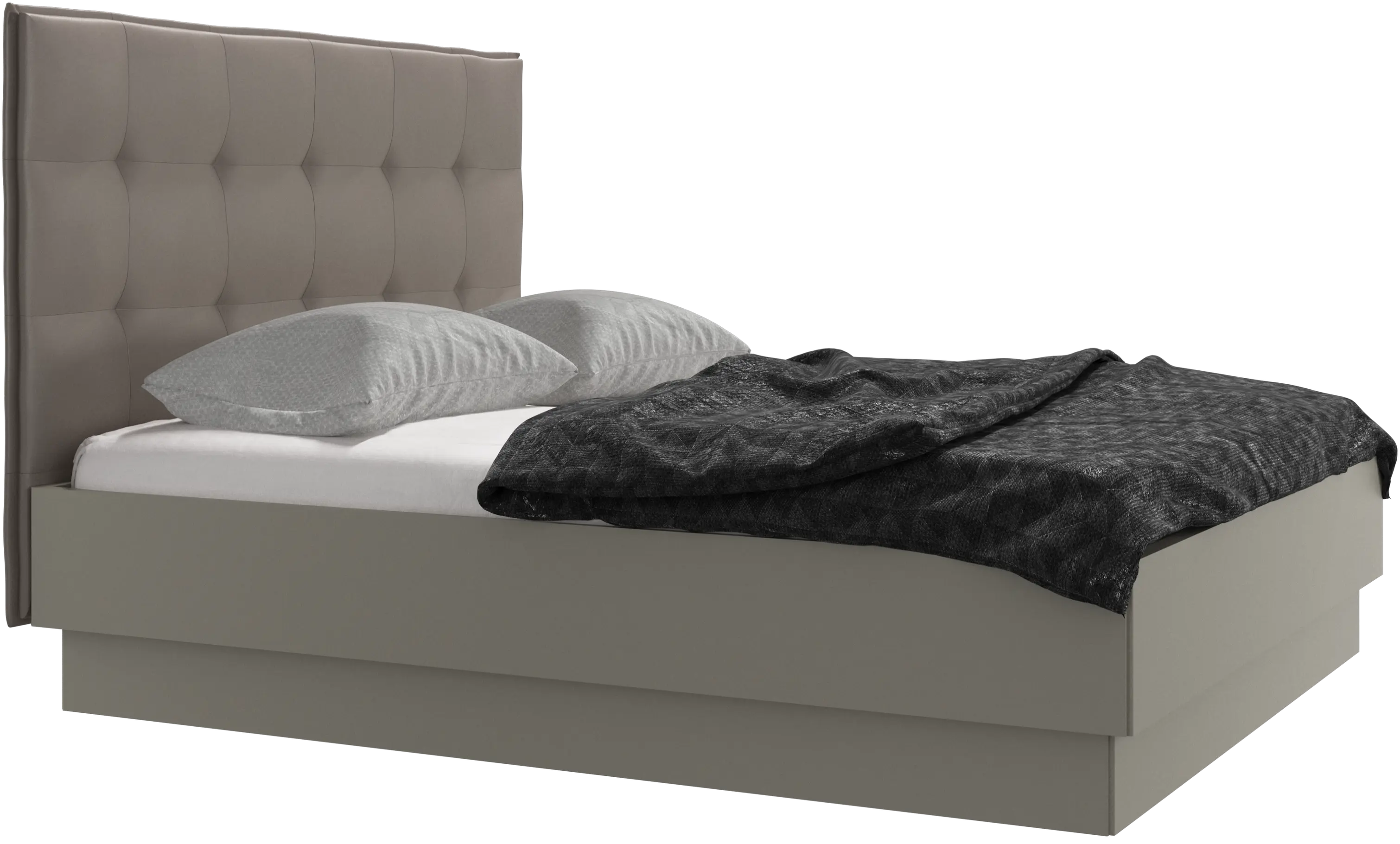Lugano storage bed with lift-up frame and slats, excl. mattress