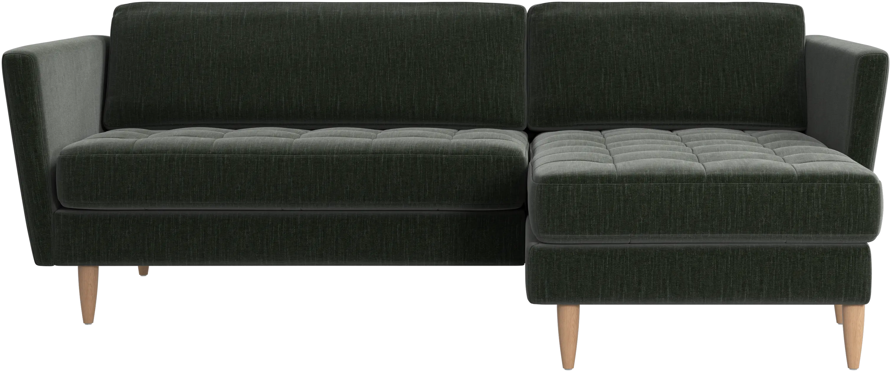 Osaka sofa with resting unit, tufted seat