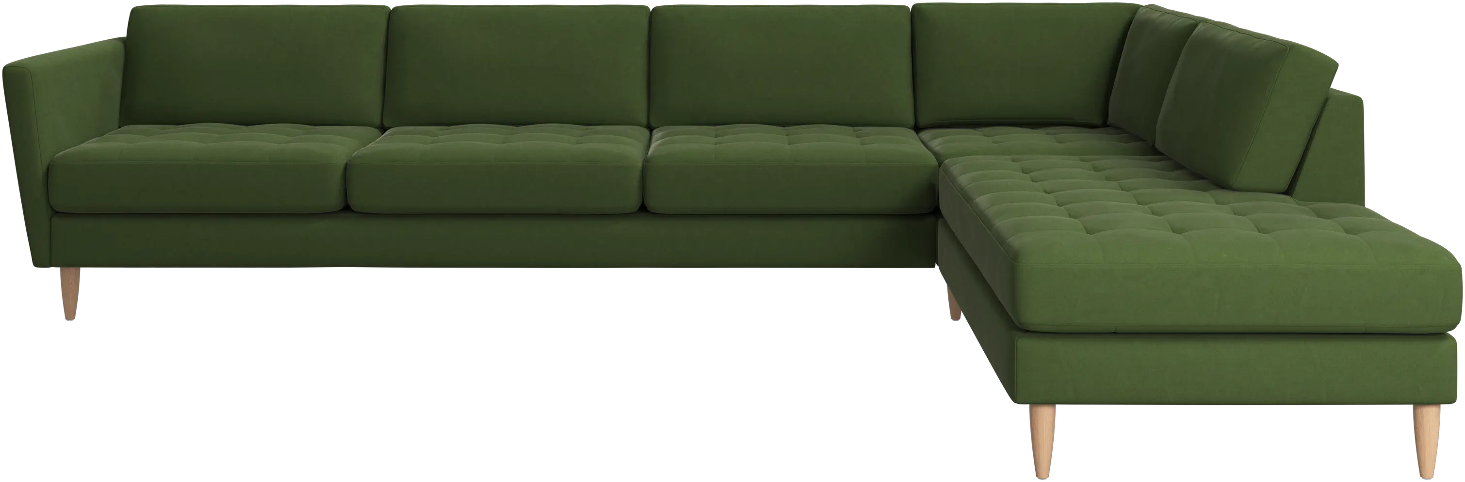 Osaka corner sofa with lounging unit, tufted seat