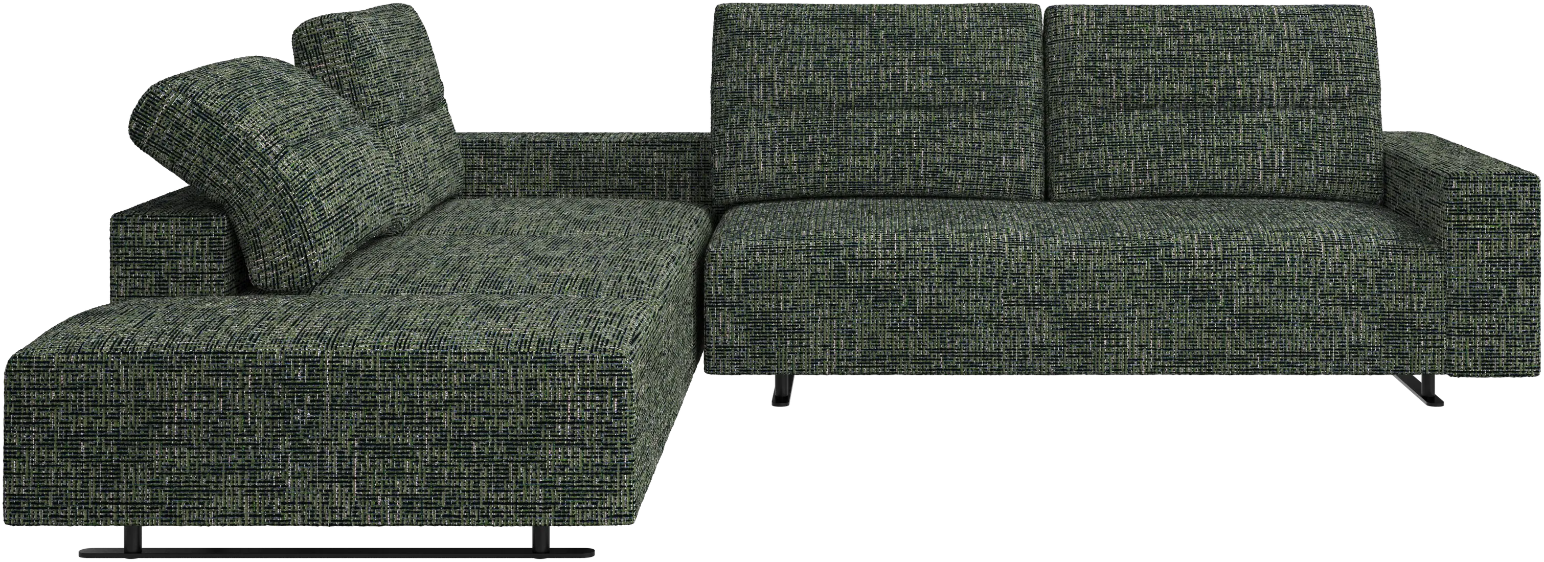 Hampton corner sofa with adjustable back and lounging unit