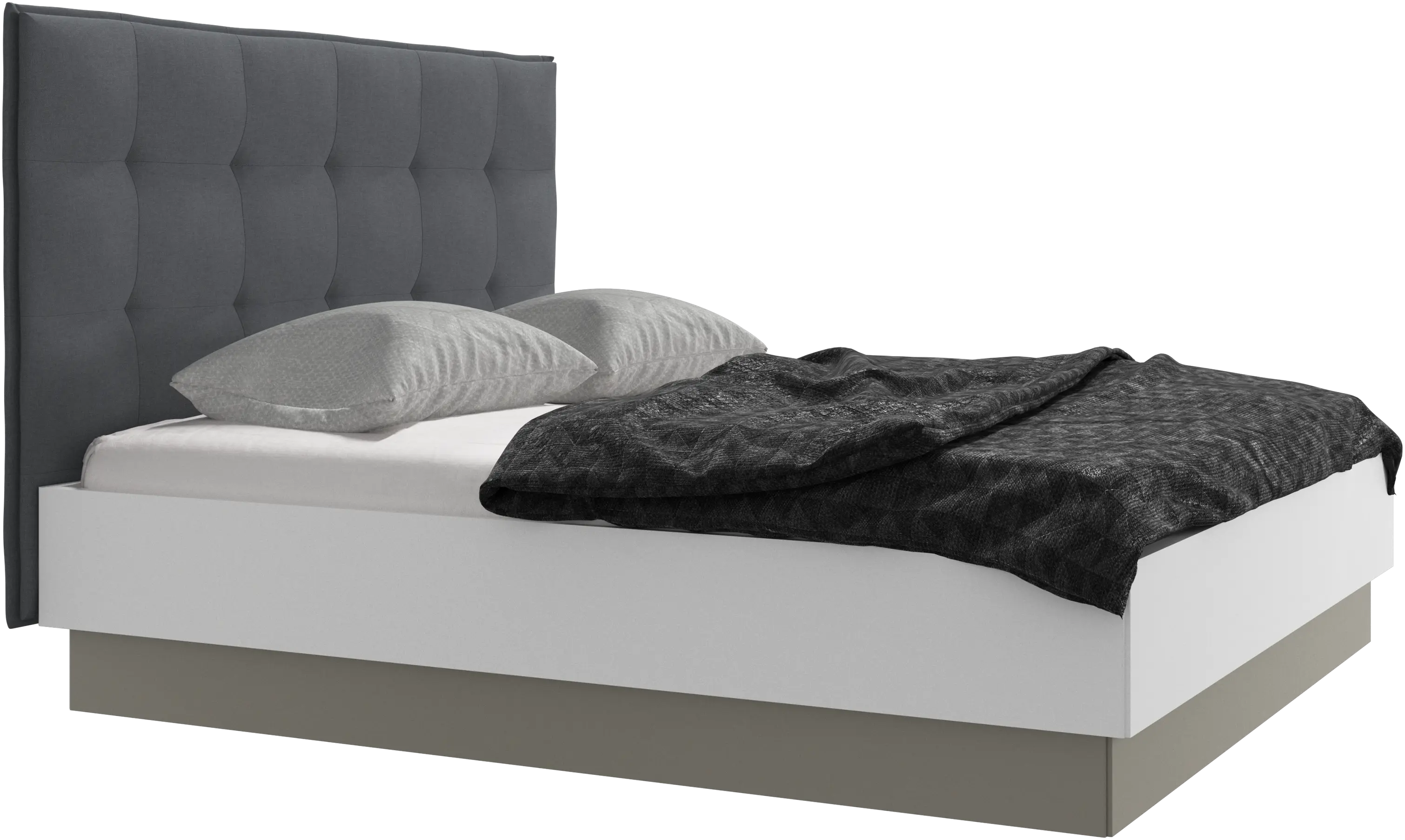 Lugano storage bed with lift-up frame and slats, excl. mattress