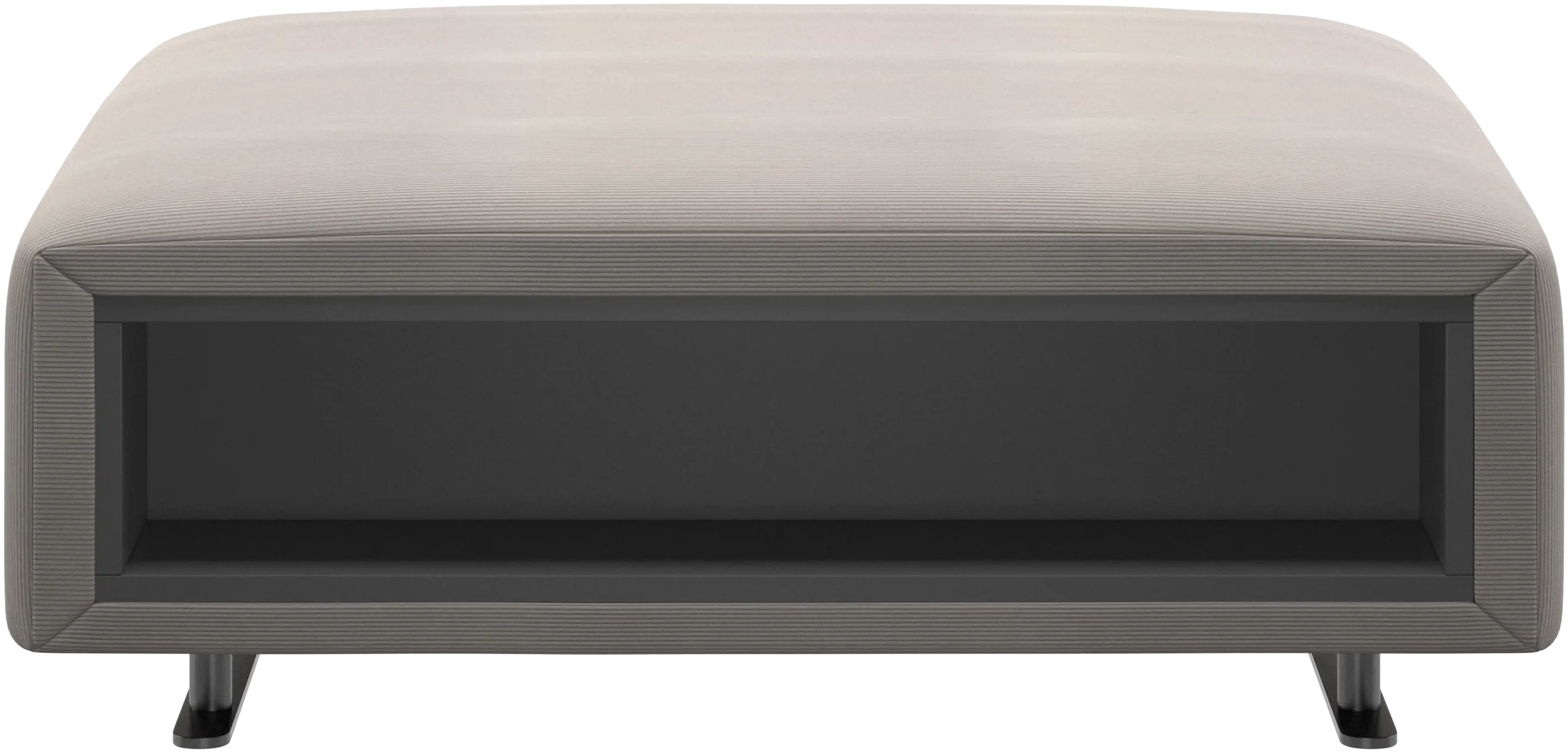 Hampton footstool with storage left and right sides
