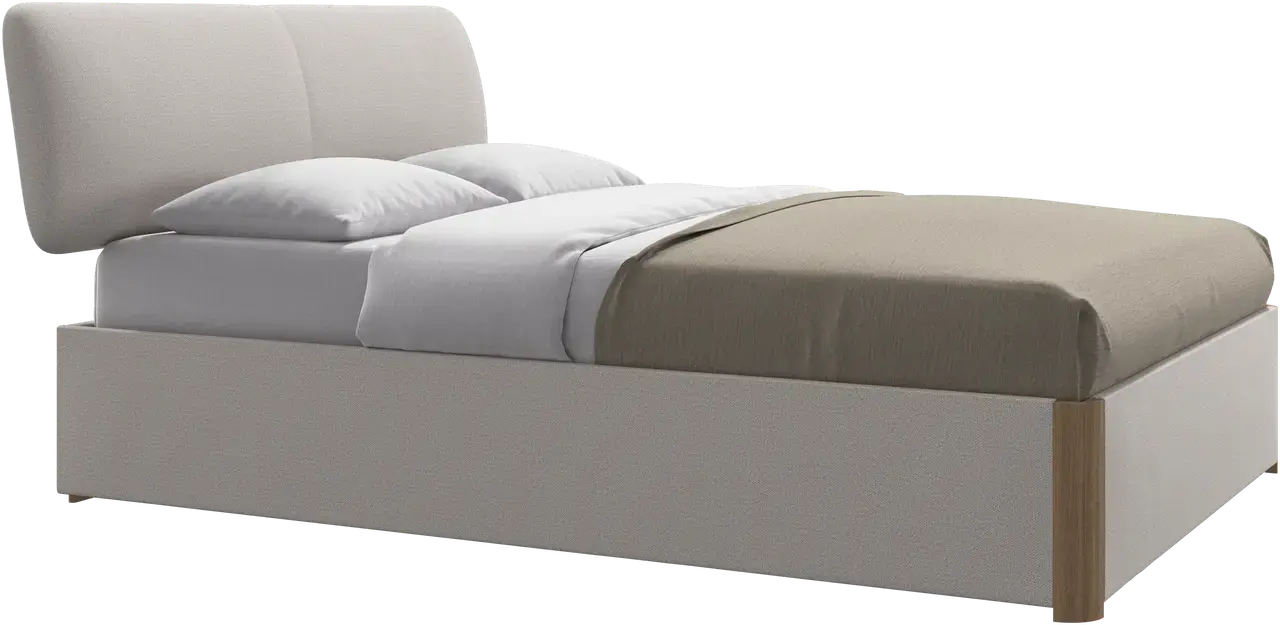 Beds Element ベッド、ベッド取り付け型ヘッドボード、すのこ付きと収納ソリューション、マットレス別売り