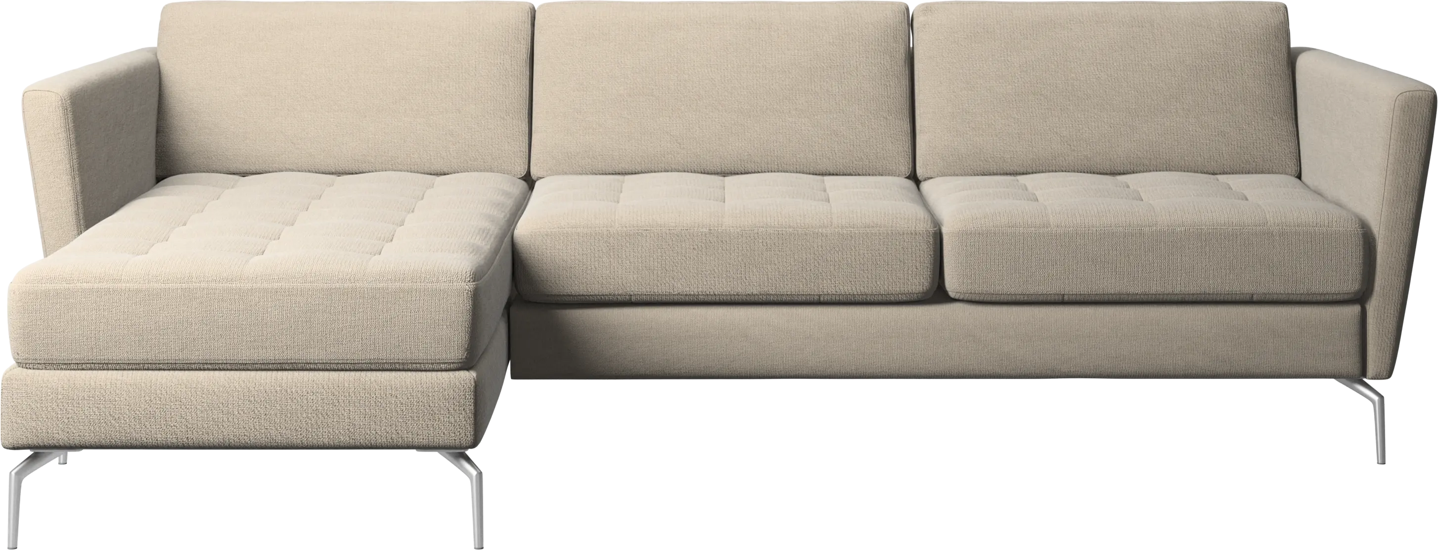 Osaka sofa with resting unit, tufted seat