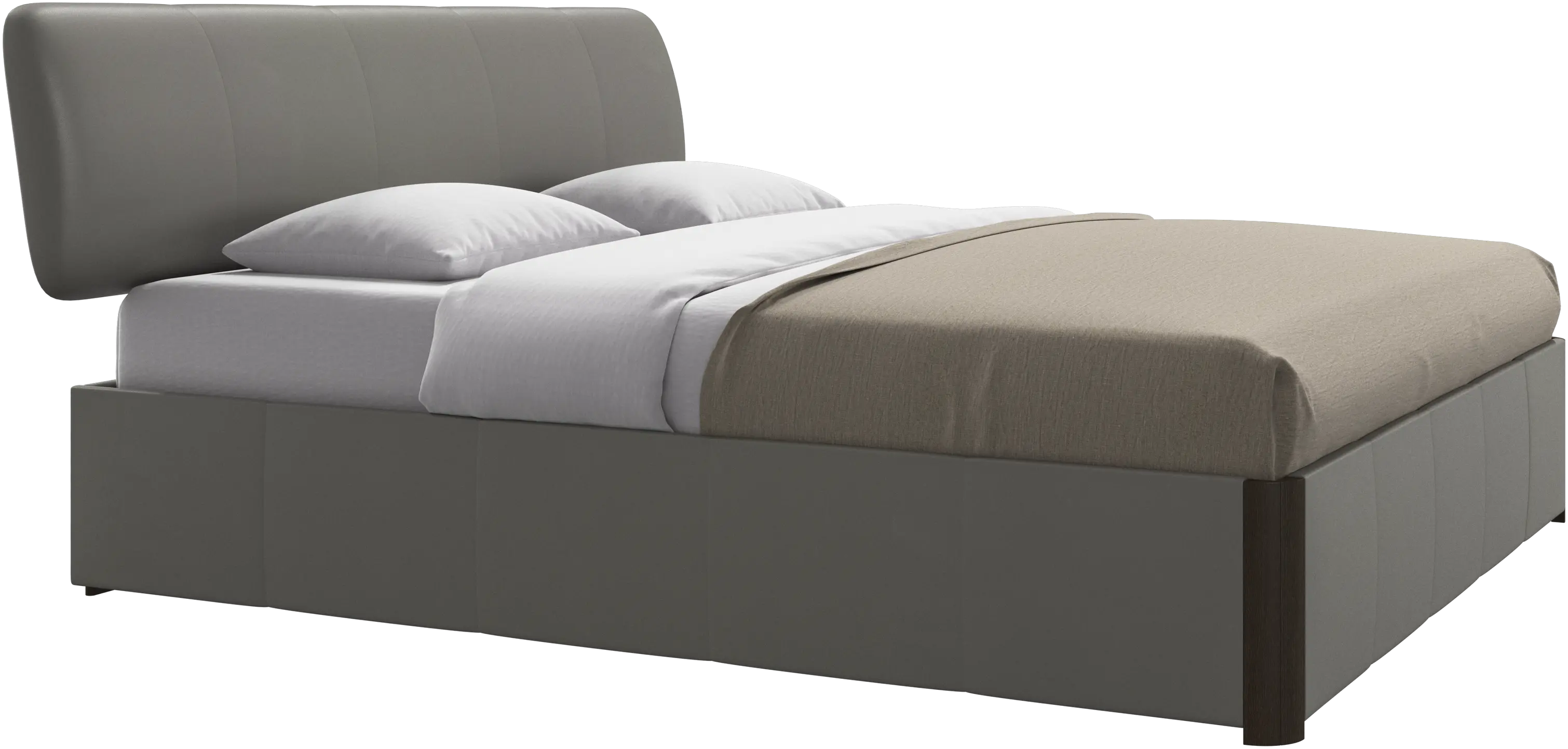 Element 床,床头板安装式,带板条和储物解决方案,不含床垫