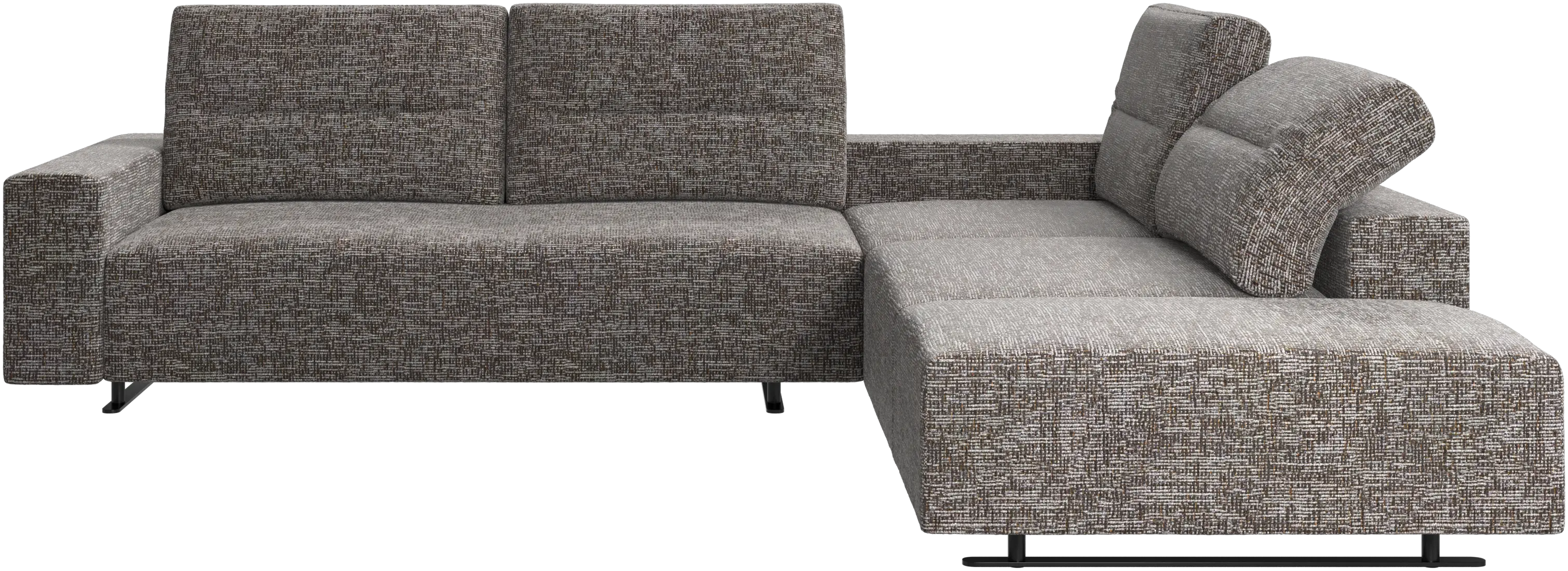 Hampton corner sofa with adjustable back and lounging unit