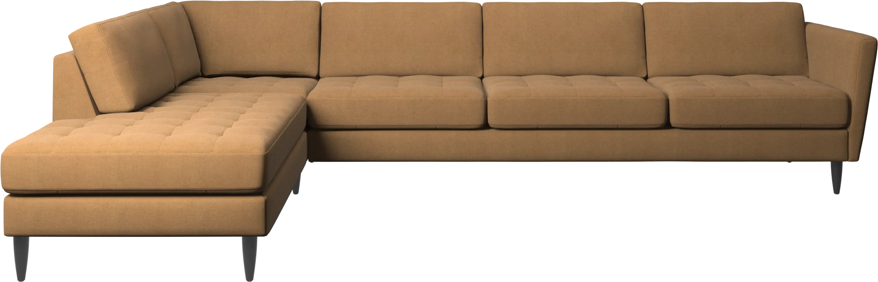 Osaka corner sofa with lounging unit, tufted seat