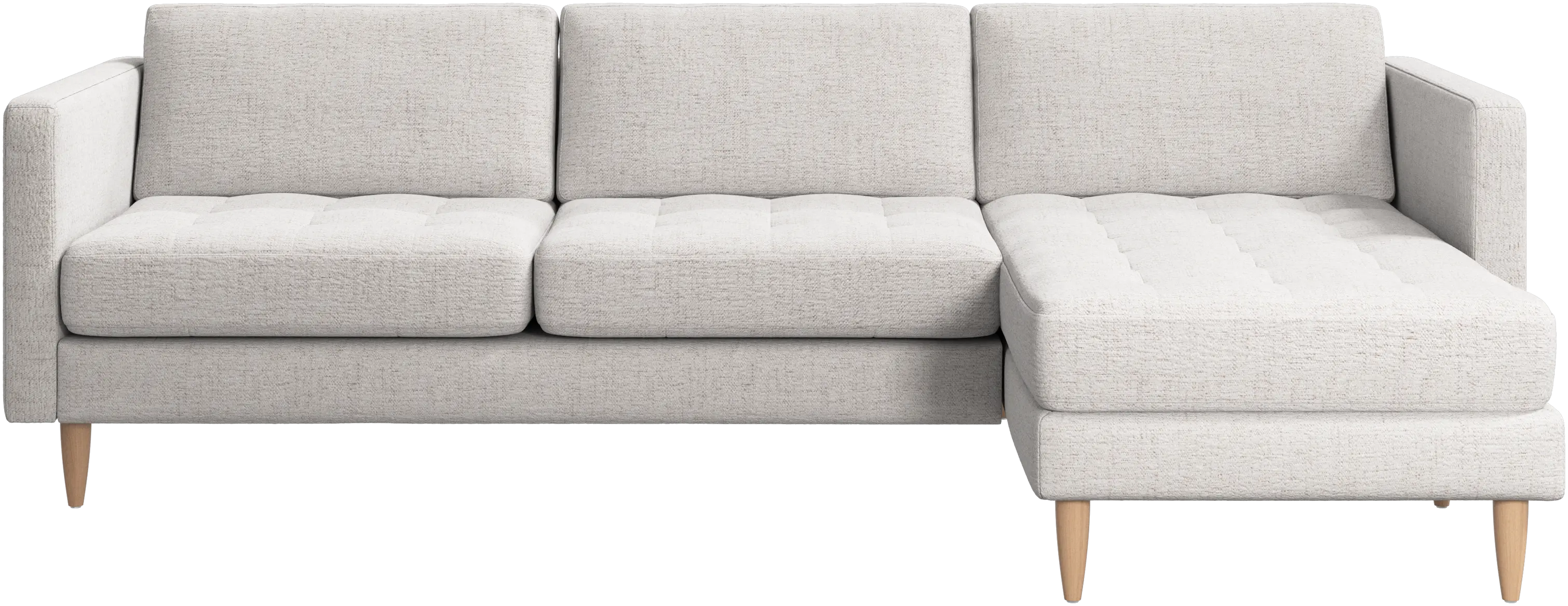 Canapé Osaka avec chaise longue, assise capitonnée