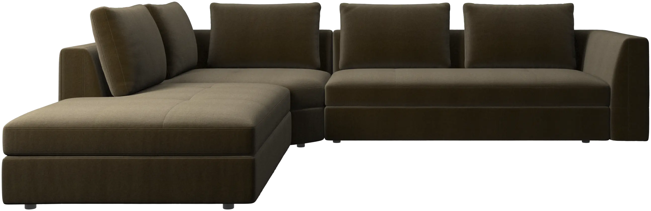 Bergamo corner sofa with lounging unit