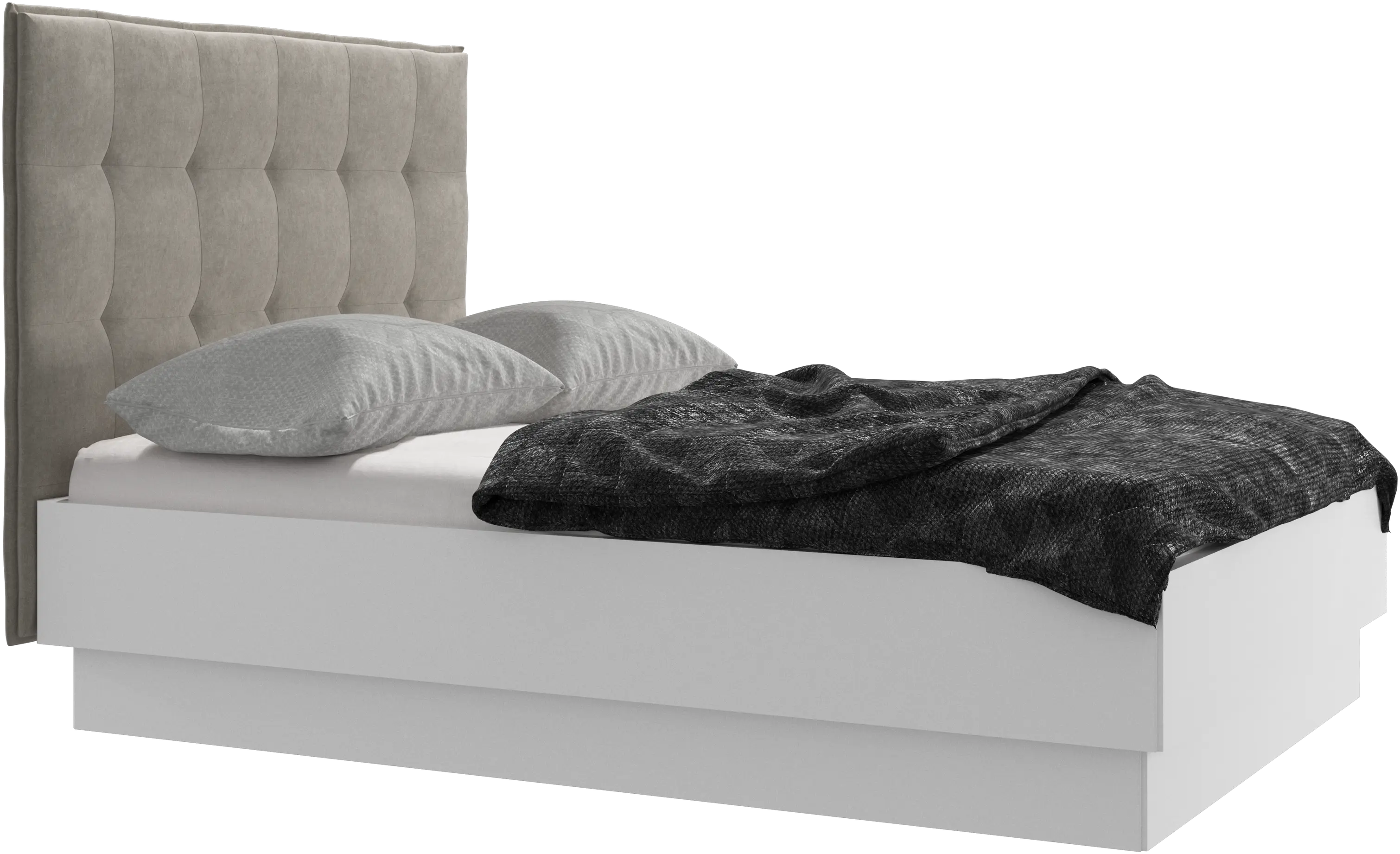 Lugano storage bed with lift-up frame and slats, excl. mattress