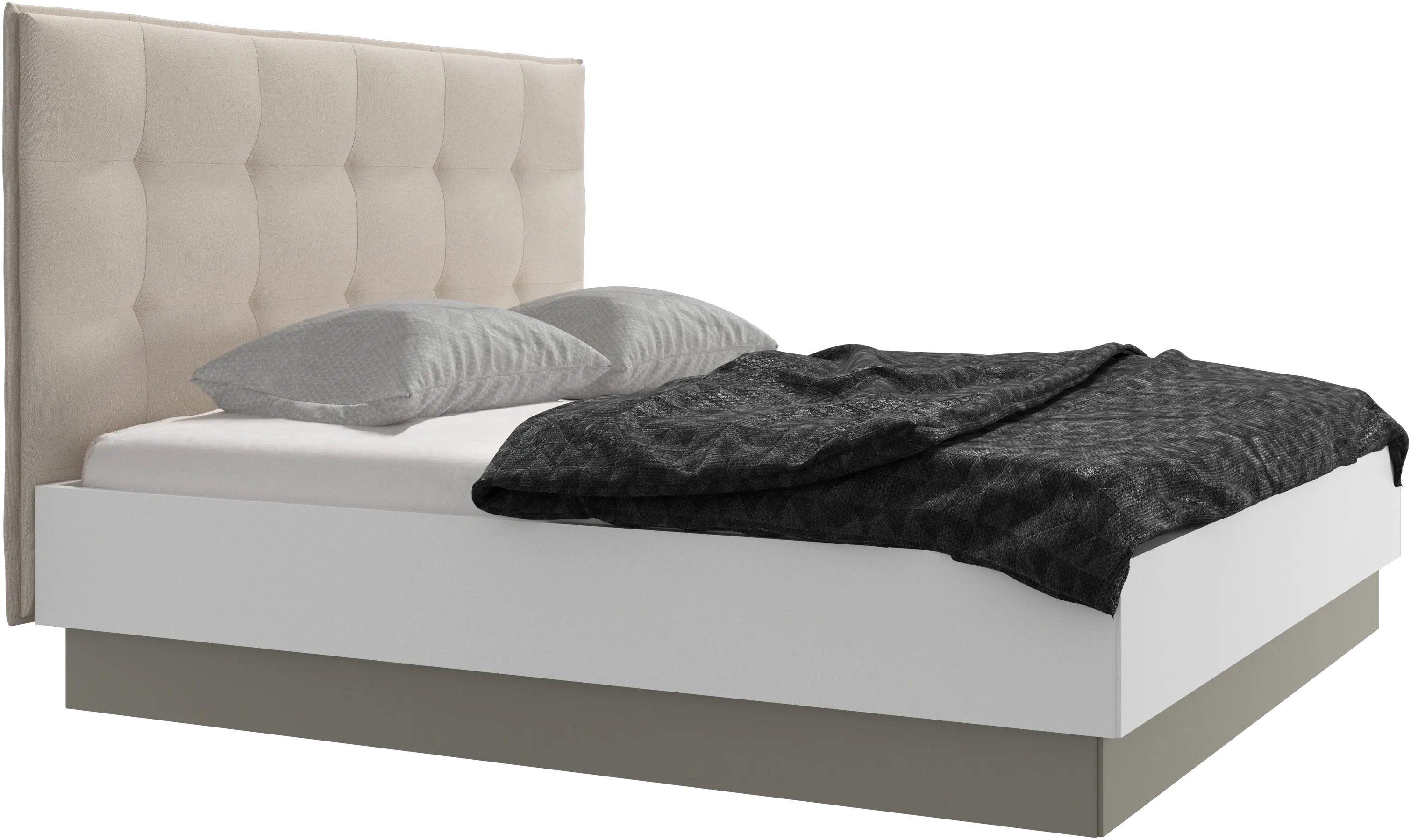 Lugano storage bed with lift-up frame and slats, excl. mattress