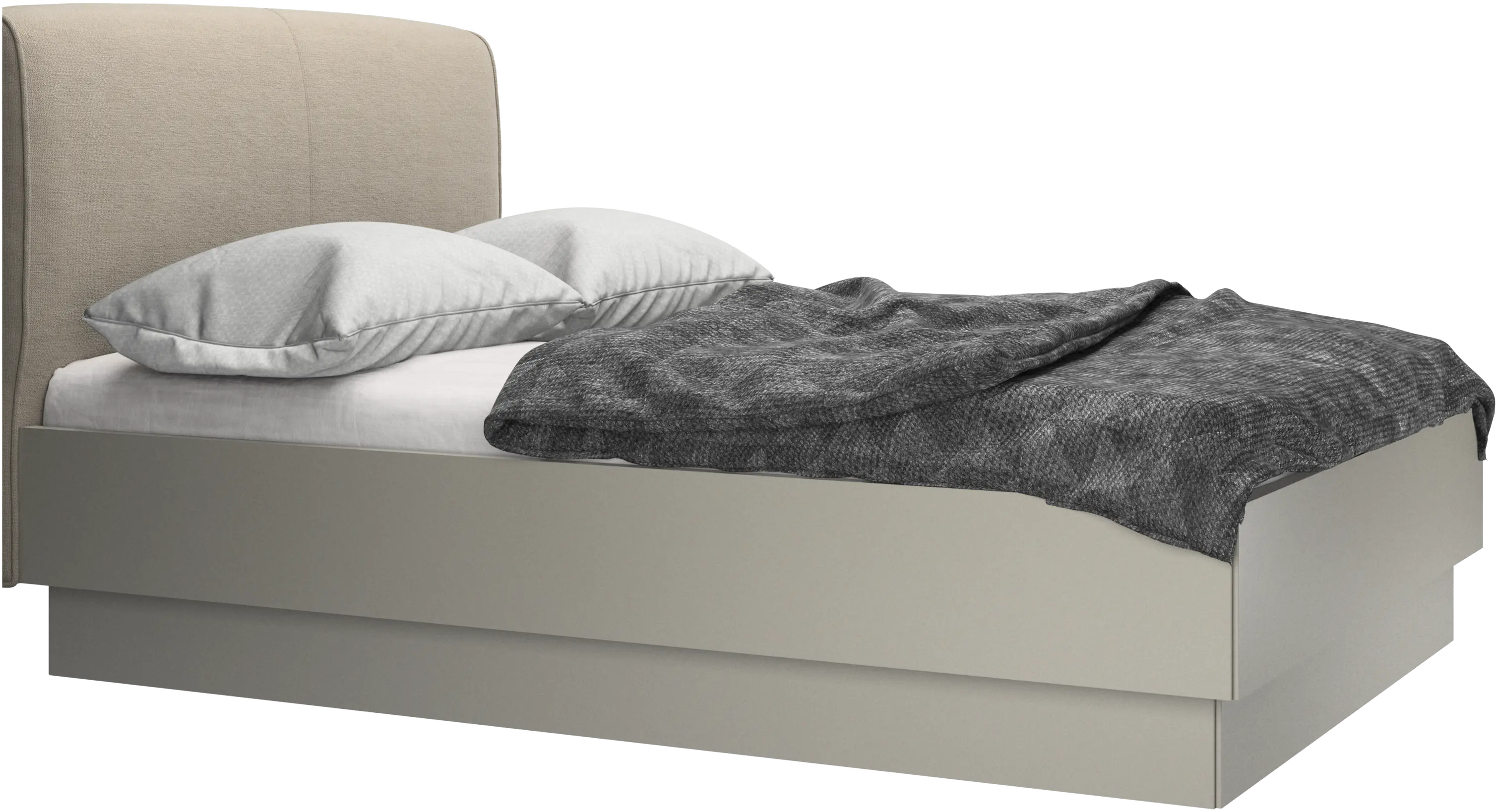 Houston, upholstered bed with storage