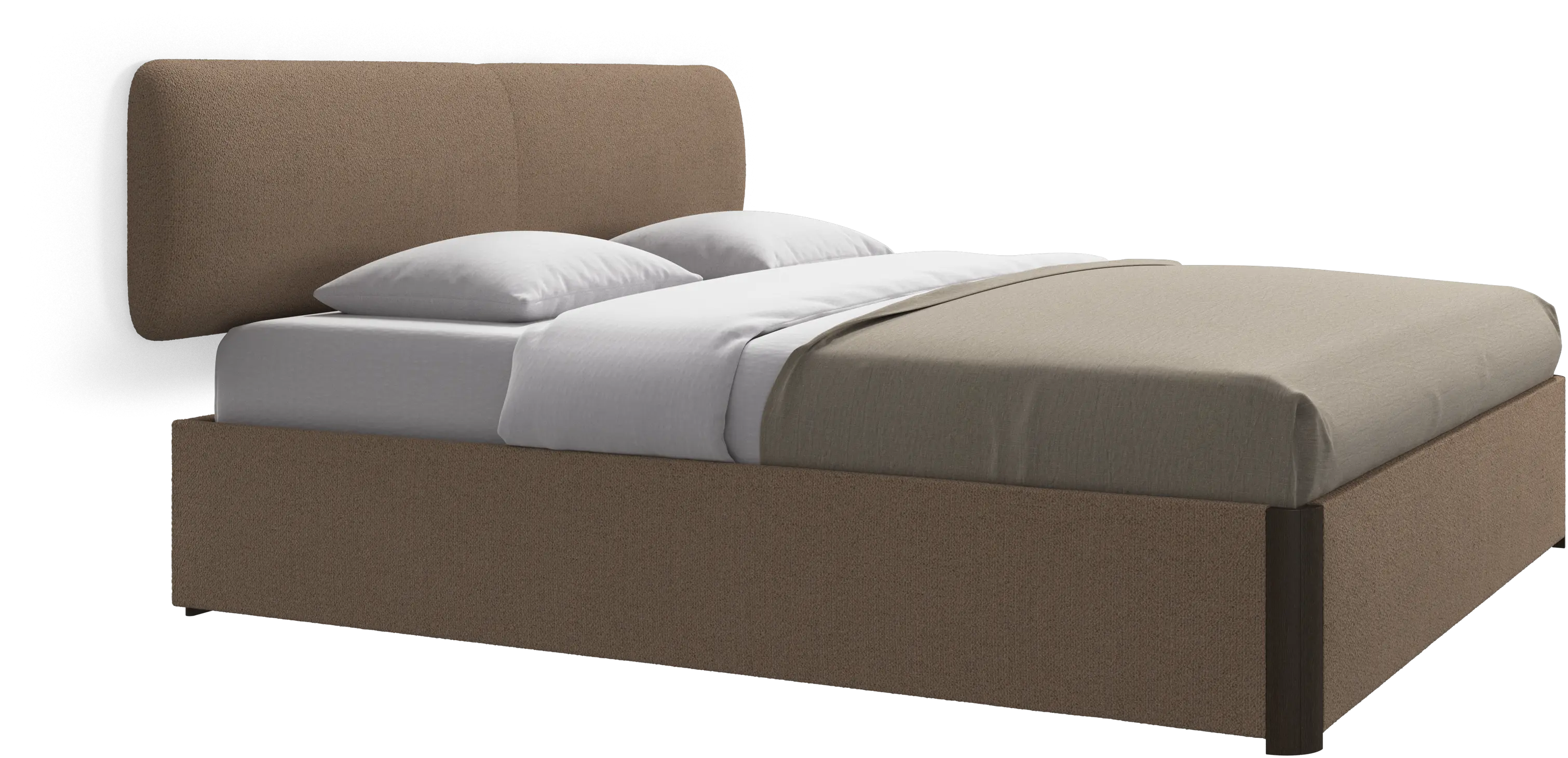 Element ベッド、壁取り付け型ヘッドボード、すのこ付きと収納ソリューション、マットレス別売り