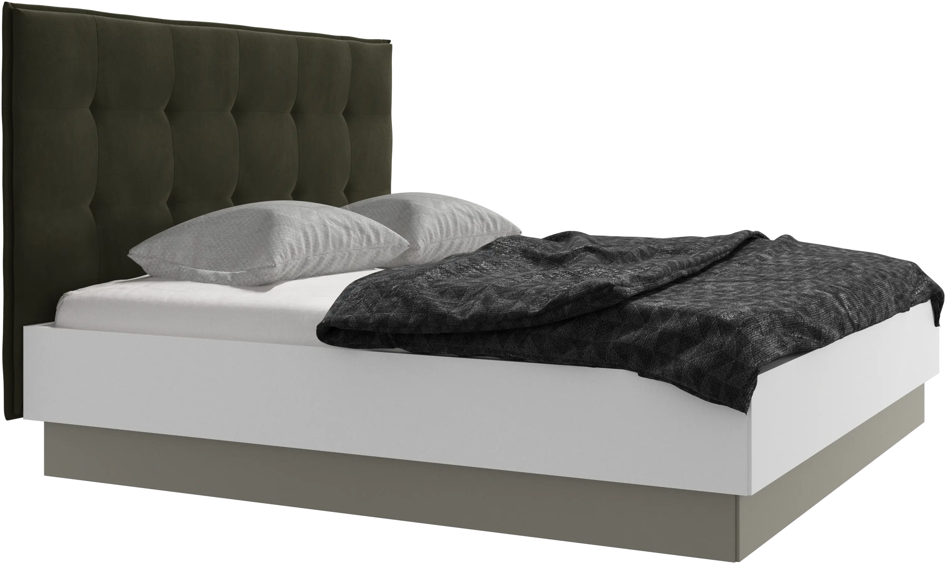 Lugano storage bed with lift-up frame and slats, excl. mattress