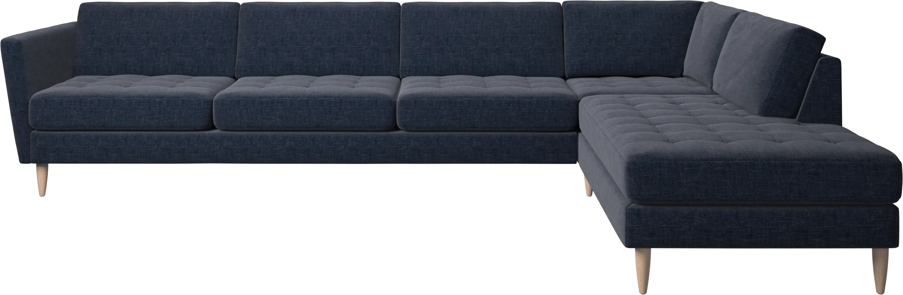 Osaka corner sofa with lounging unit, tufted seat