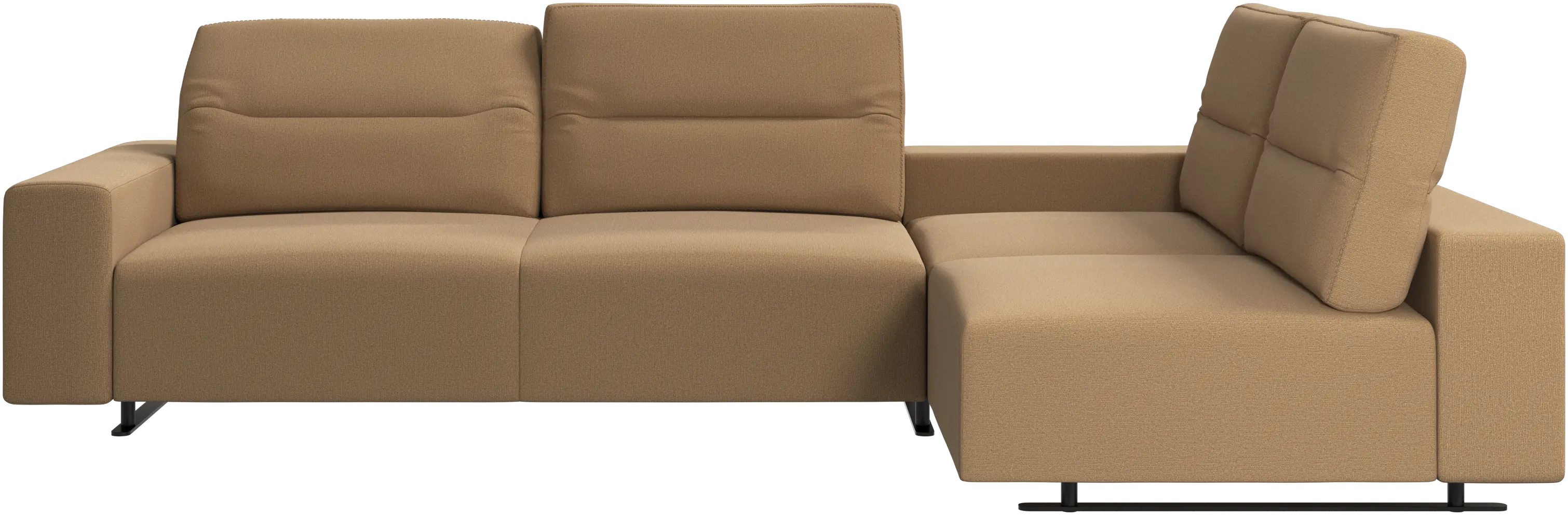 Hampton corner sofa with adjustable back and storage on left side