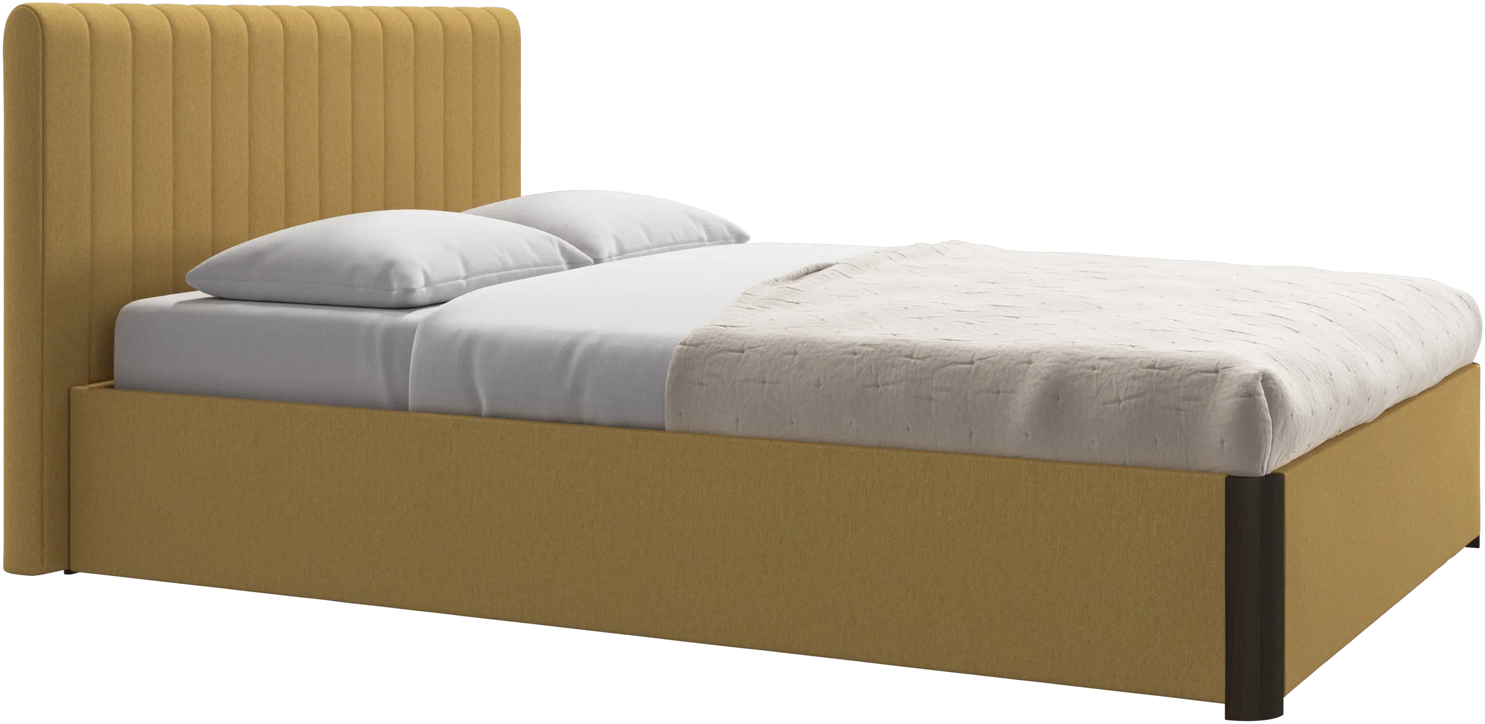 Element bed, bed-mounted headboard, with slats and storage solution, excl. mattress