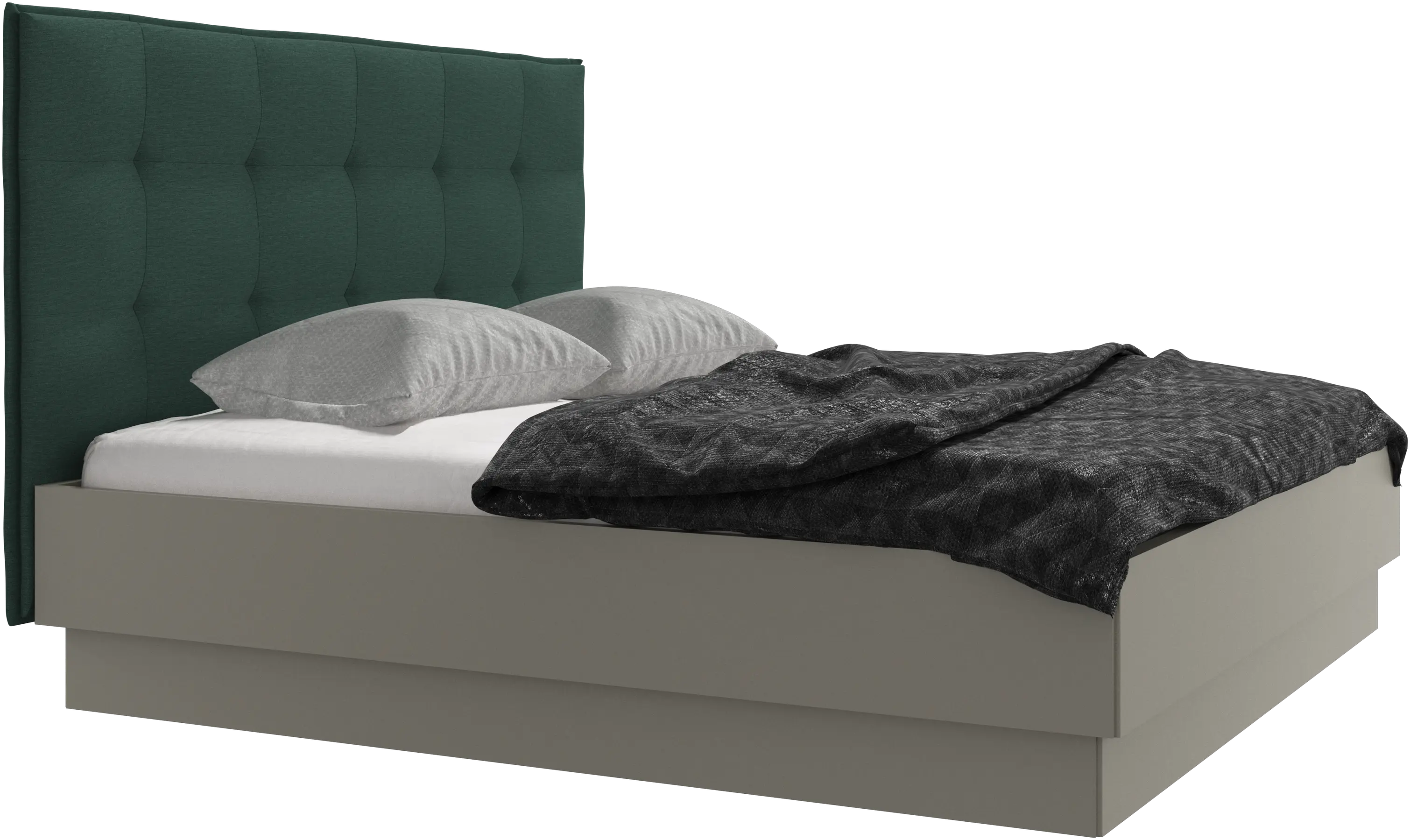 Lugano storage bed with lift-up frame and slats, excl. mattress