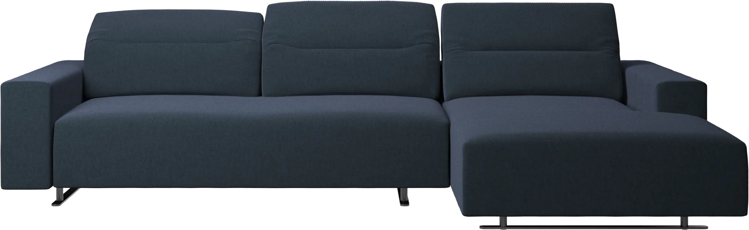 Hampton sofa with adjustable back, resting unit and storage right side