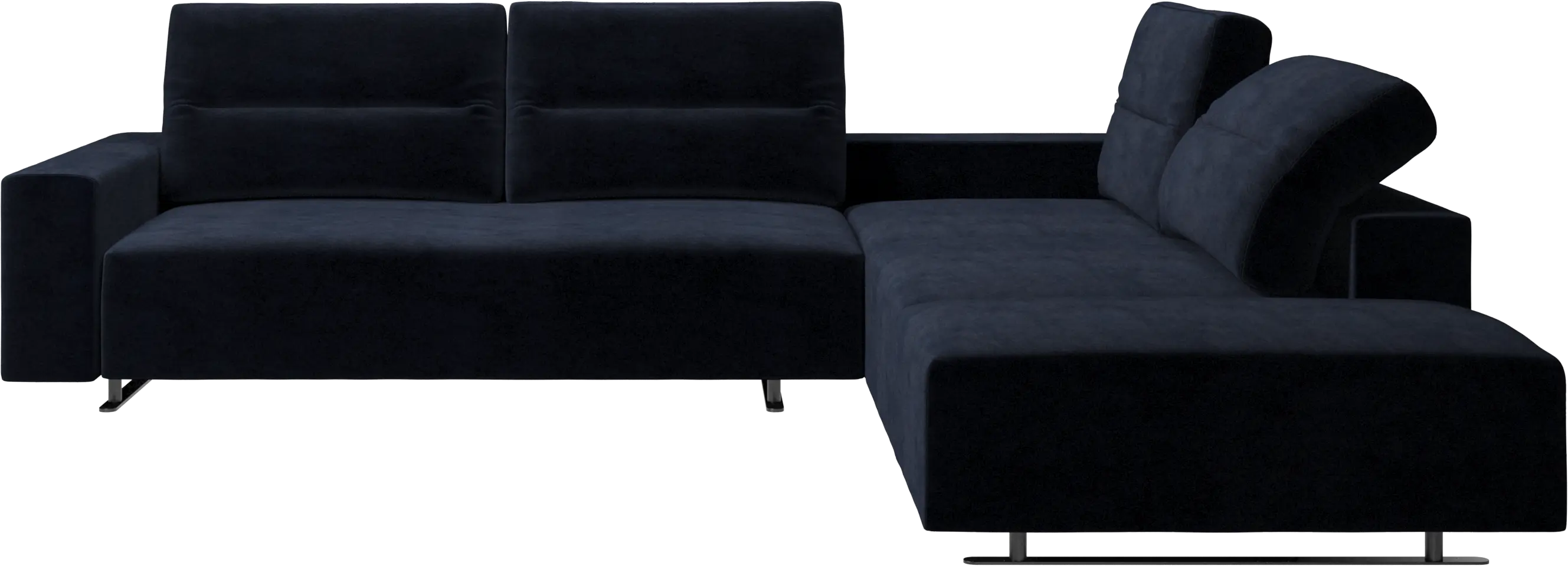 Hampton corner sofa with adjustable back and lounging unit