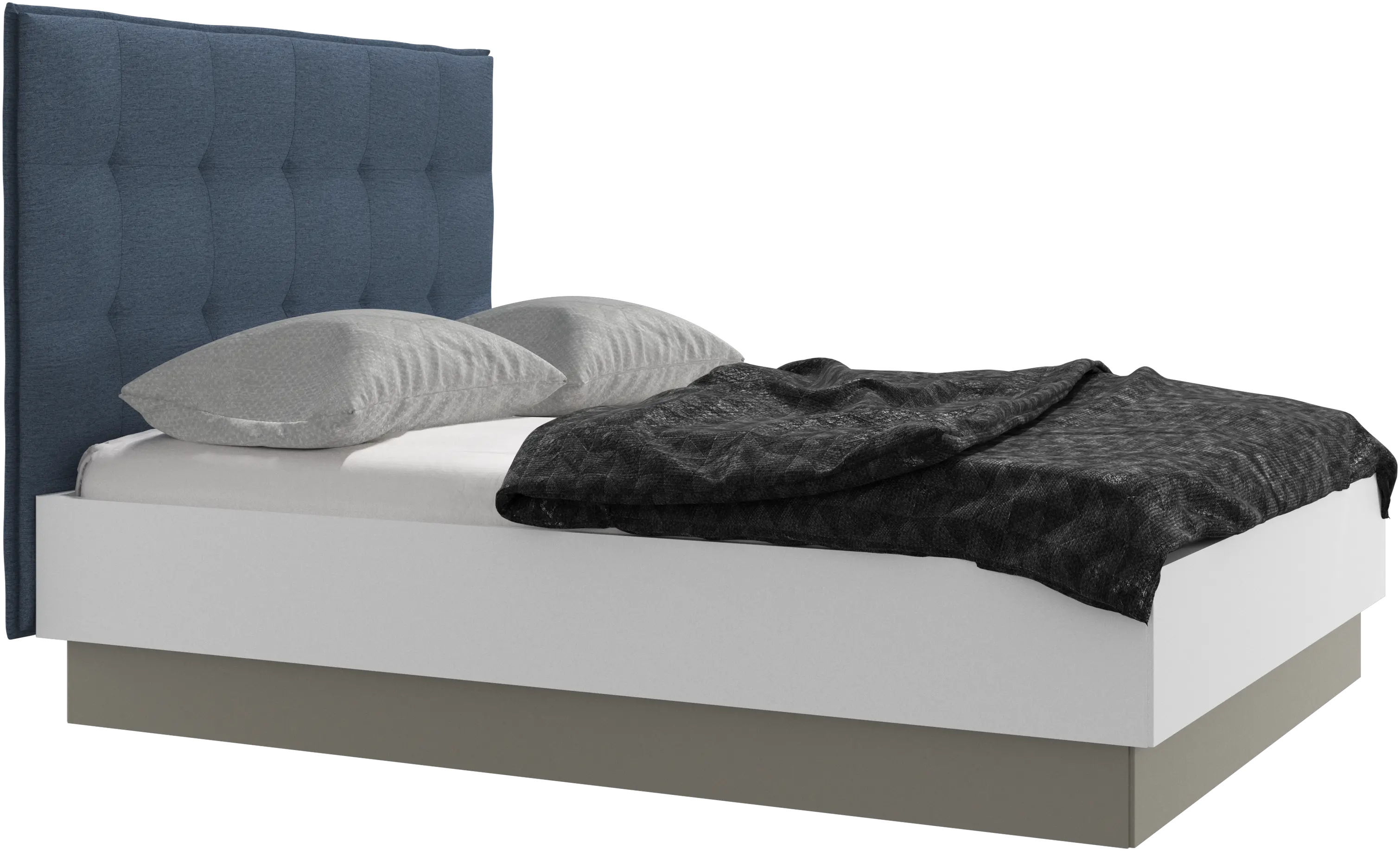 Cama con canapé Lugano, estructura elevable y tablado, no incluye colchón