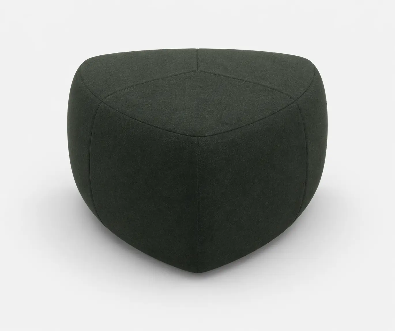 Armchairs [Bermuda - 9032] Bermuda footstool, dark green Lux Felt fabric. 498090322309,   H42xW96xD96cm