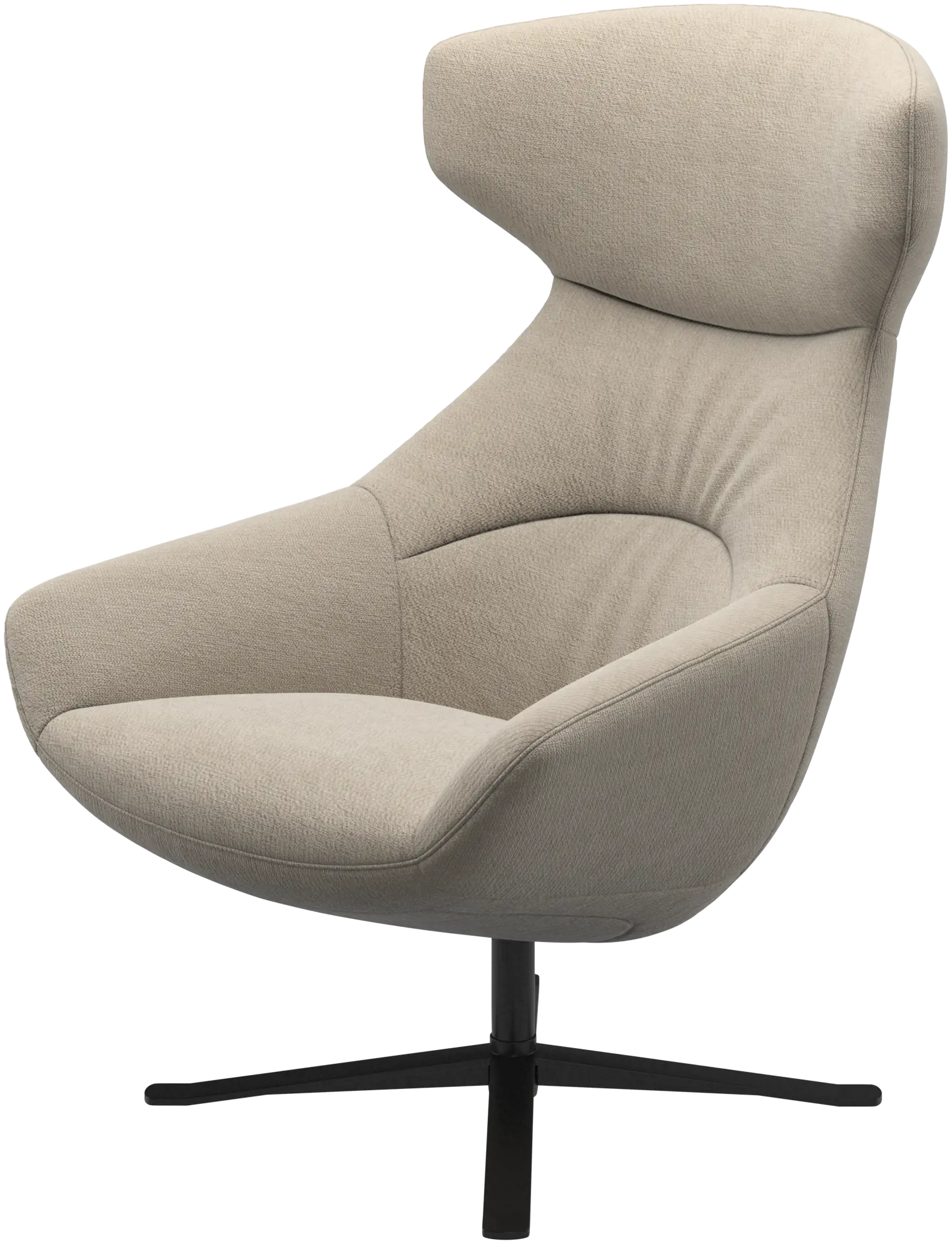 Porto chair with reclining back function and swivel base