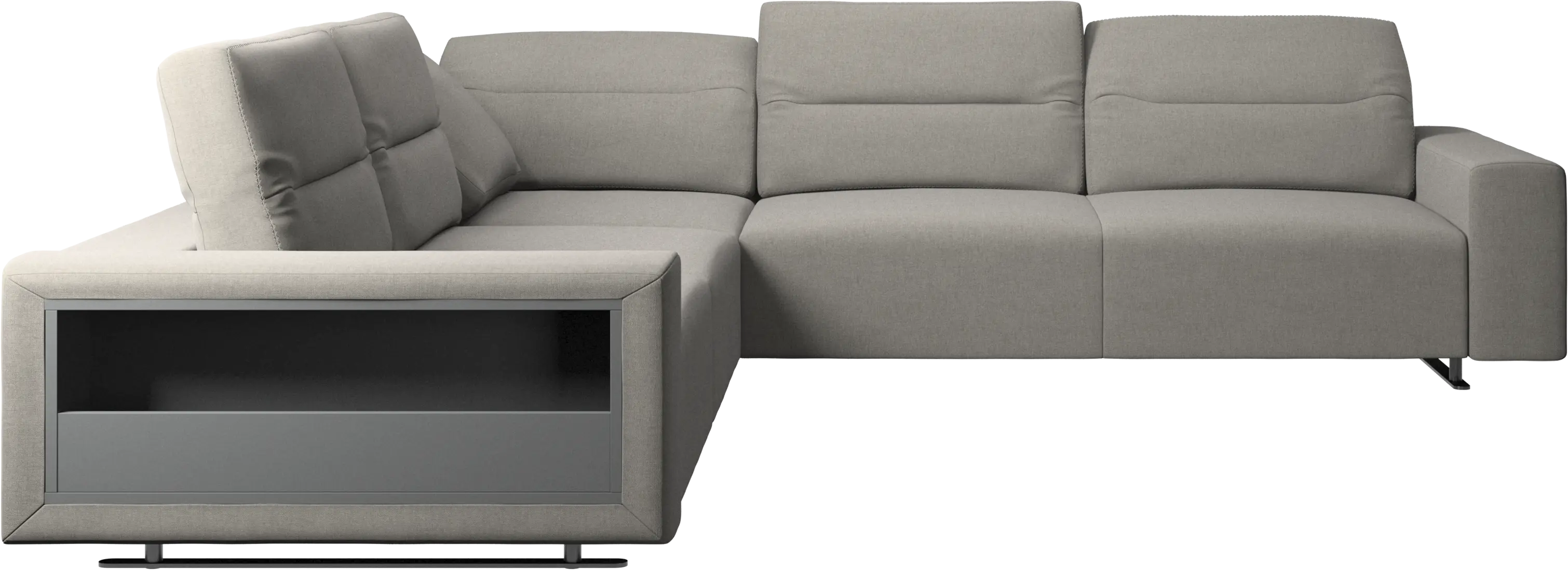 Hampton corner sofa with adjustable back and storage